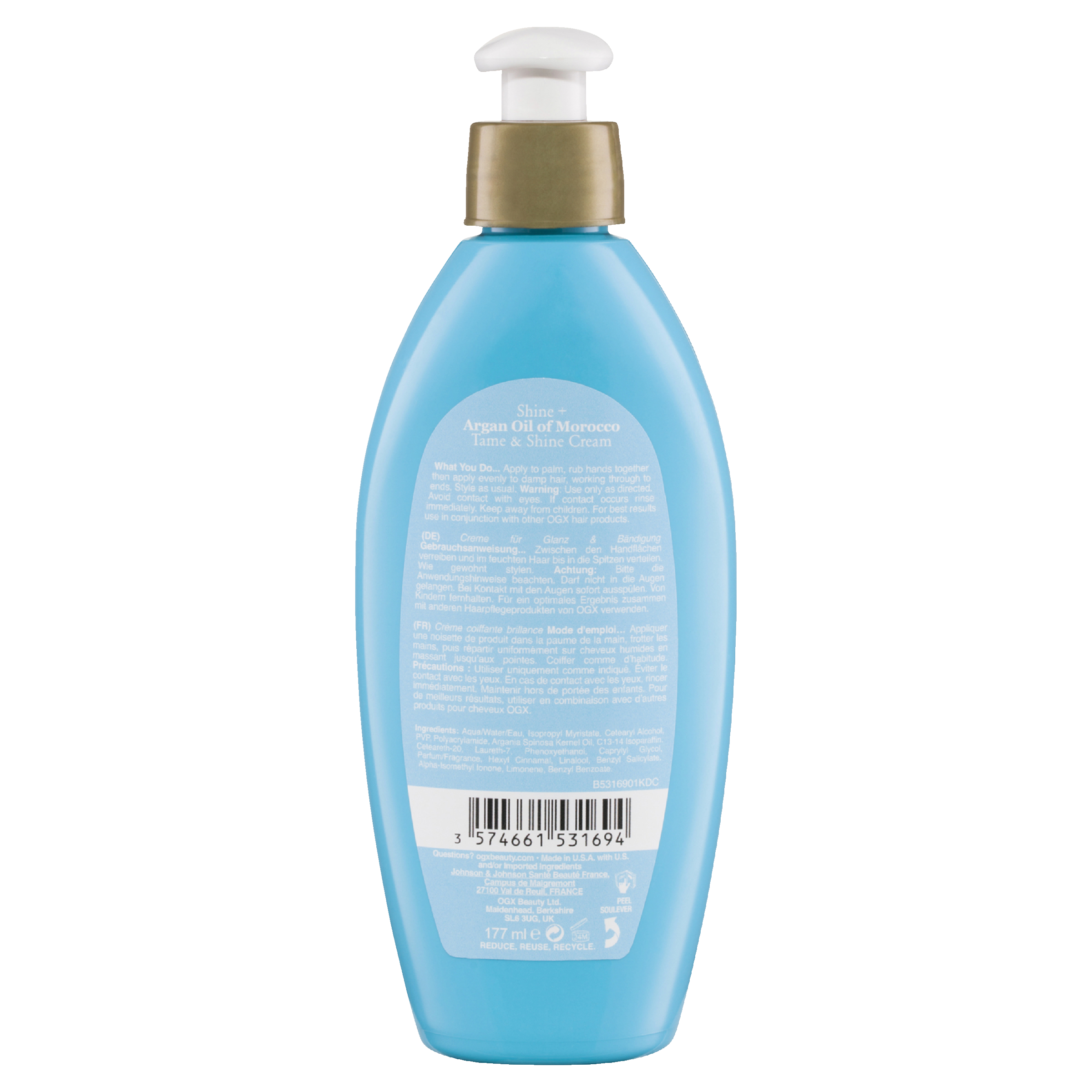 OGX ARGAN OIL OF MOROCCO TAME AND SHINE CREAM 177ML - Image 2