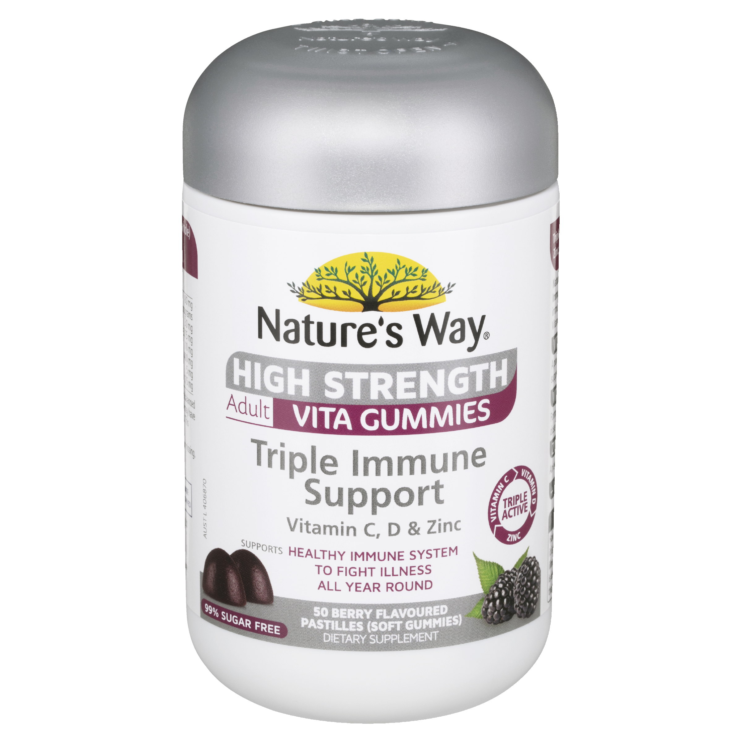 NATURES WAY ADULT VITA GUMMIES TRIPLE IMMUNE SUPPORT 50 - Image 7