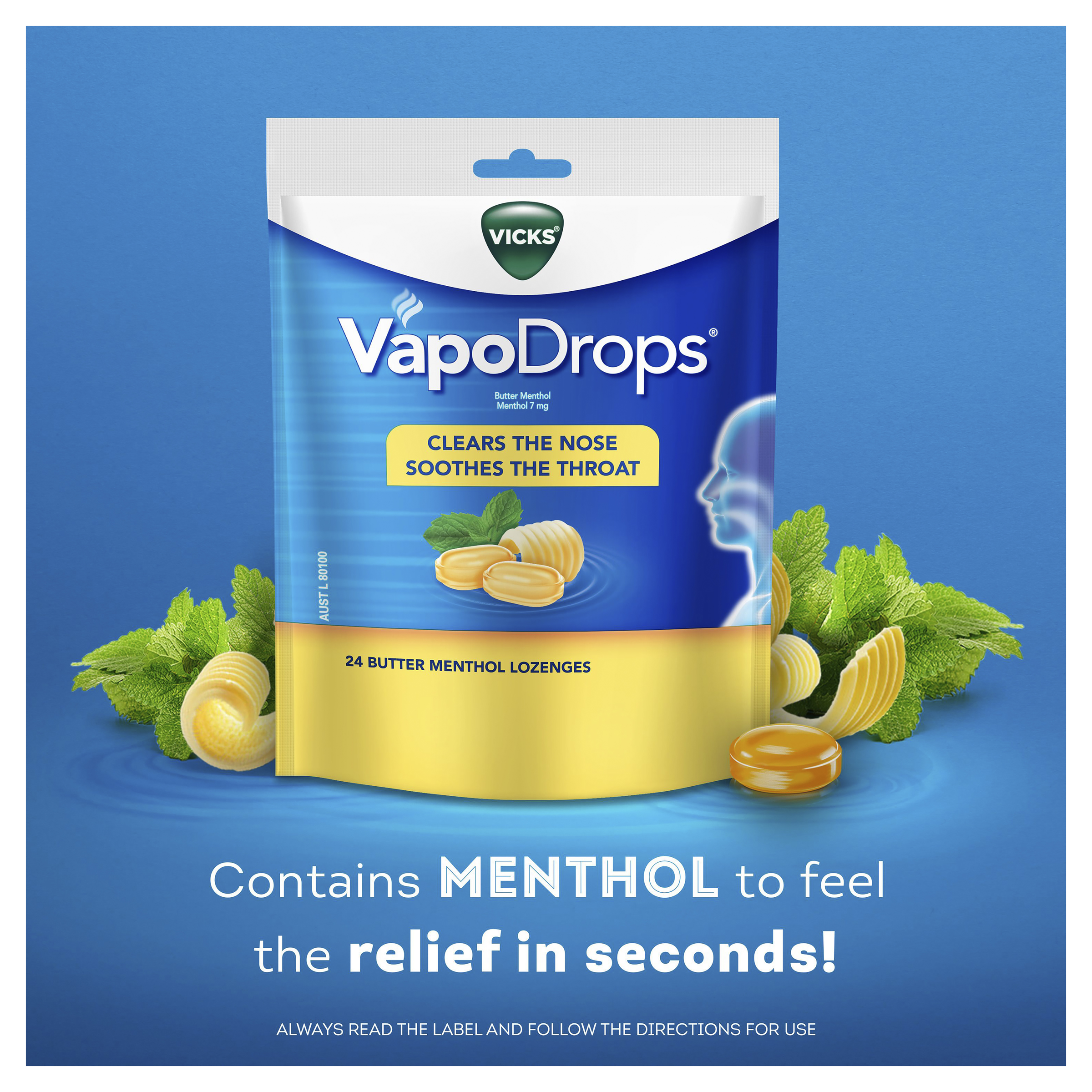 VICKS VAPODROPS BUTTER MENTHOL 24 PACK - Image 3