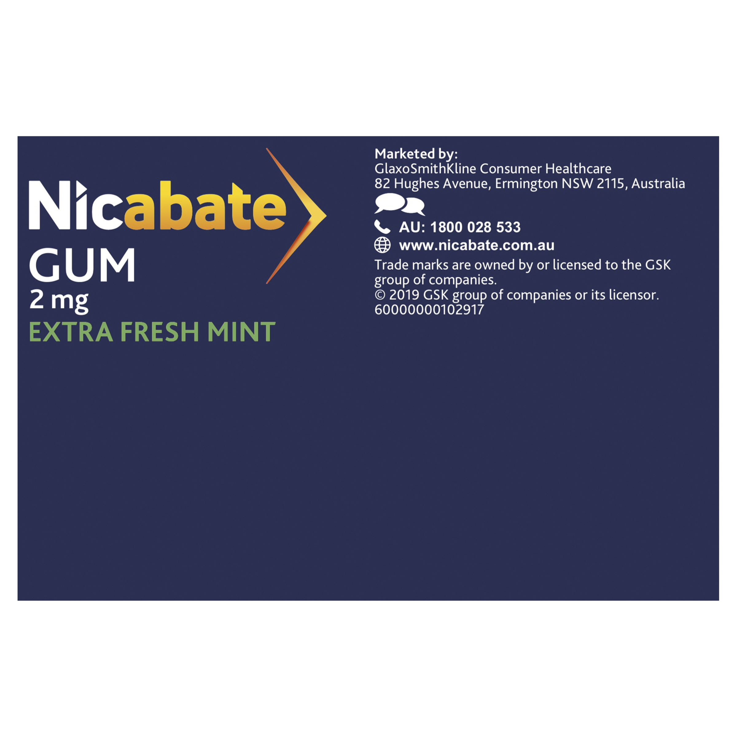 NICABATE GUM REGULAR EXTRA FRESH MINT 2MG 200 PACK - Image 10