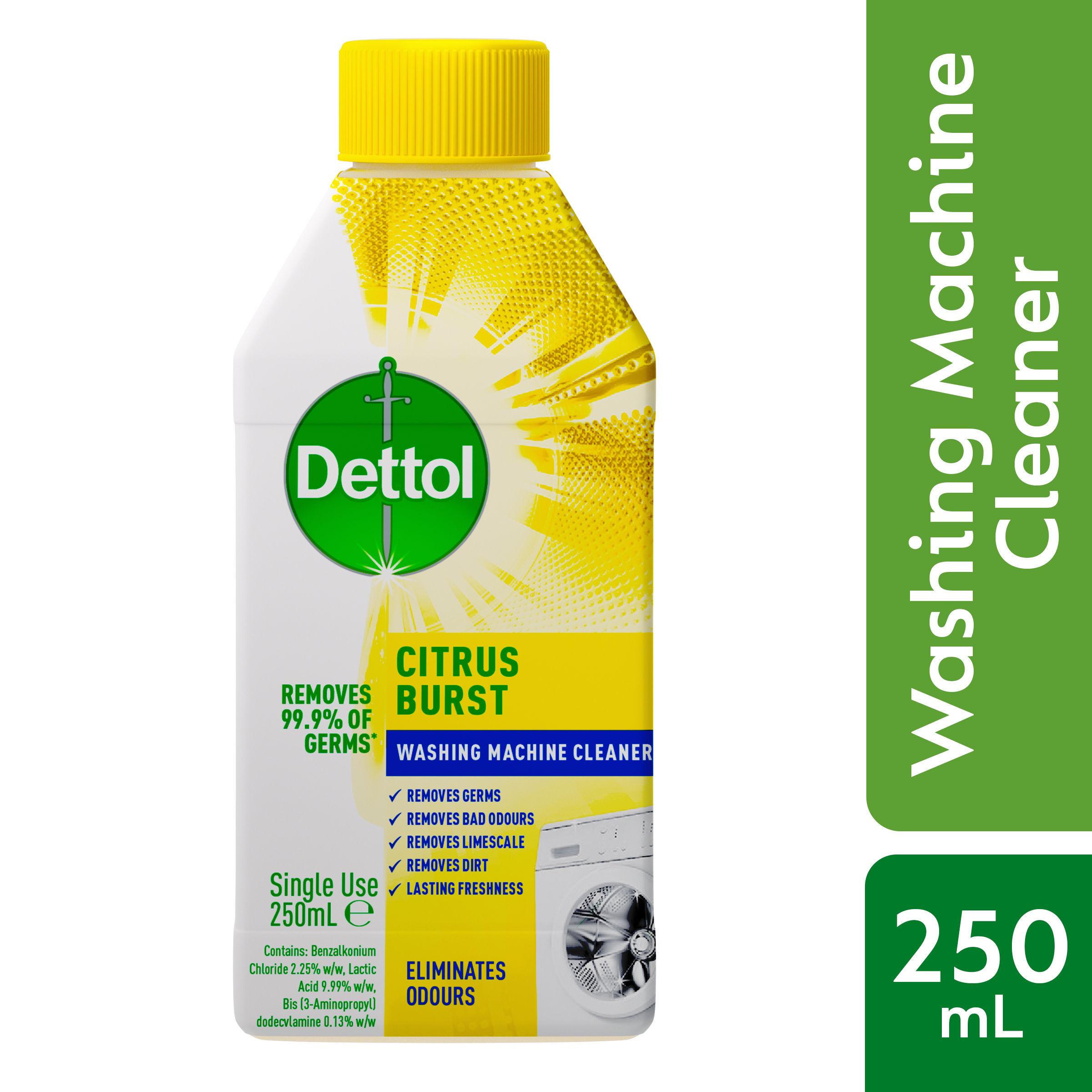 DETTOL 5IN1 WASHING MACHINE CLEANER CITRUS BURST 250ML - Image 5