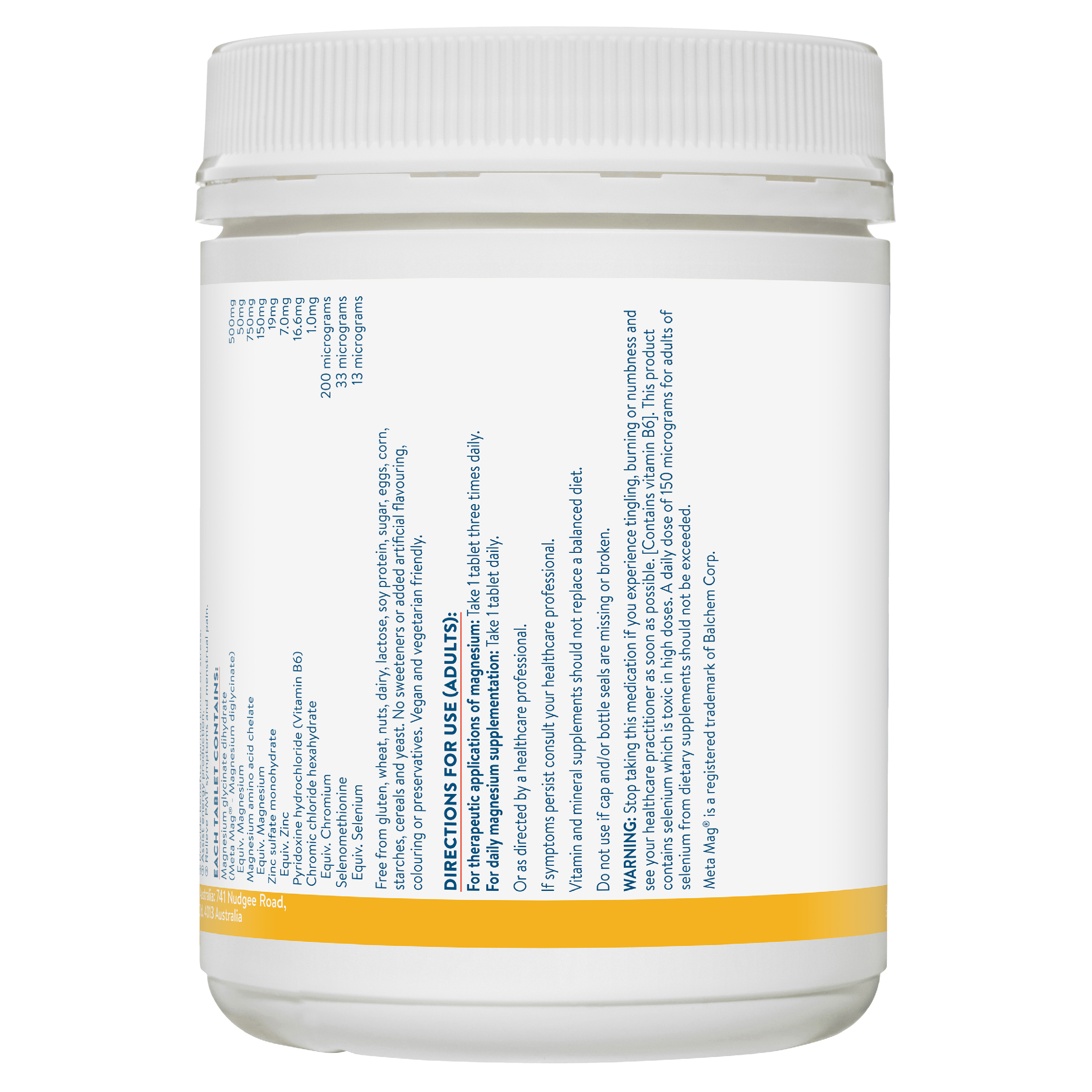 ETHICAL NUTRIENTS MEGA MAGNESIUM 60 TABLETS - Image 2