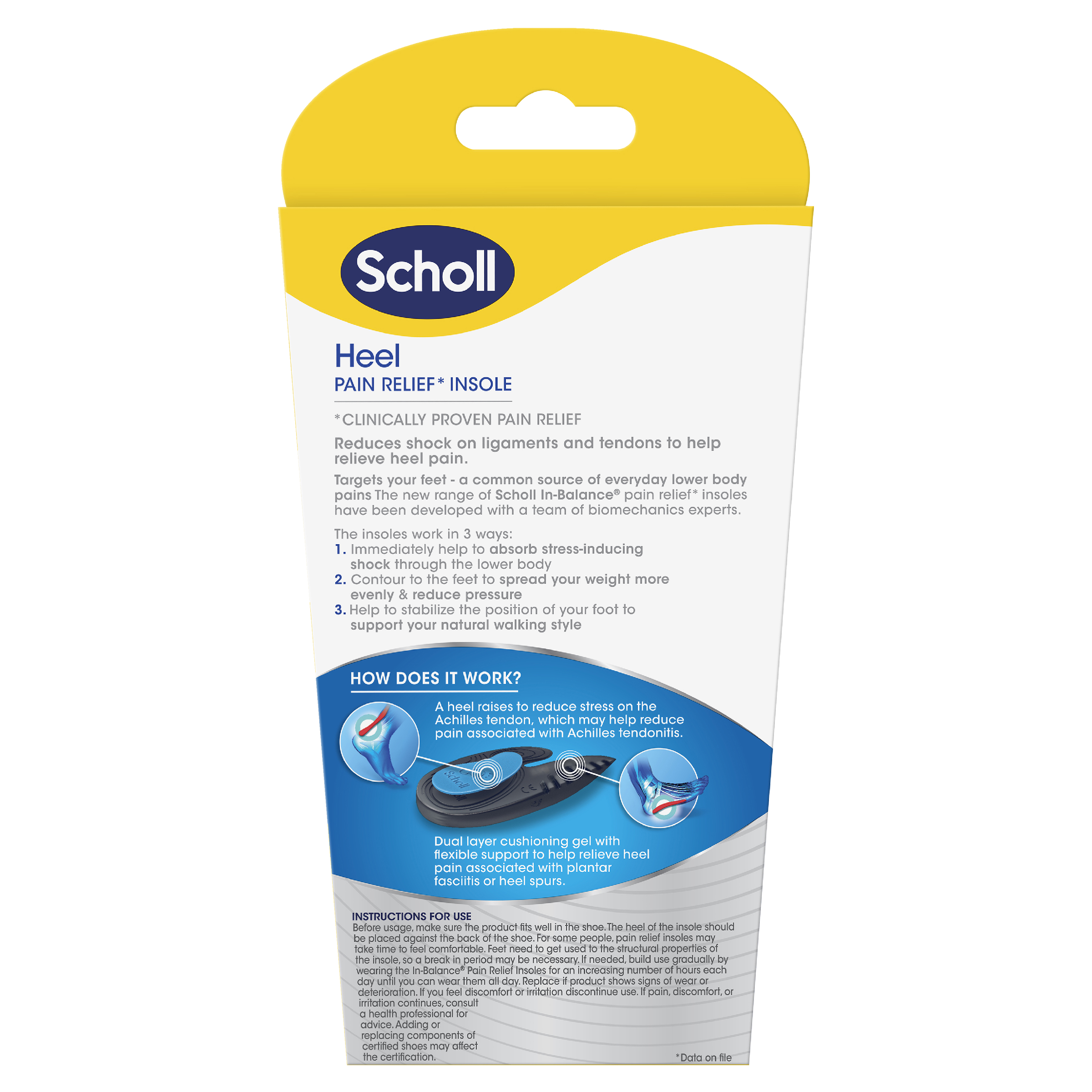 SCHOLL IN BALANCE HEEL & ANKLE ORTHOTIC INSOLES L - Image 2