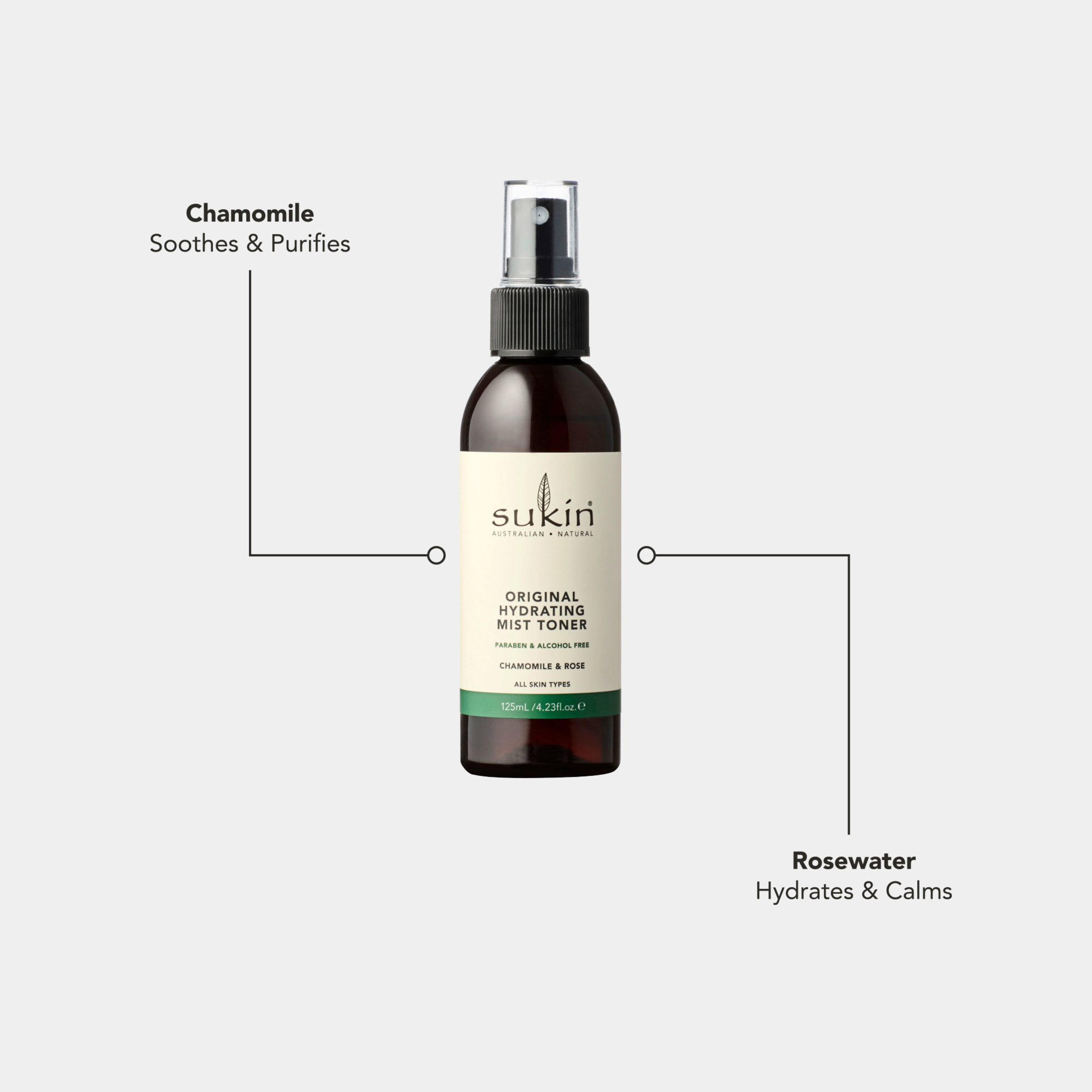 SUKIN SIGNATURE MIST TONER CHAMOMILE & ROSE 125ML - Image 6