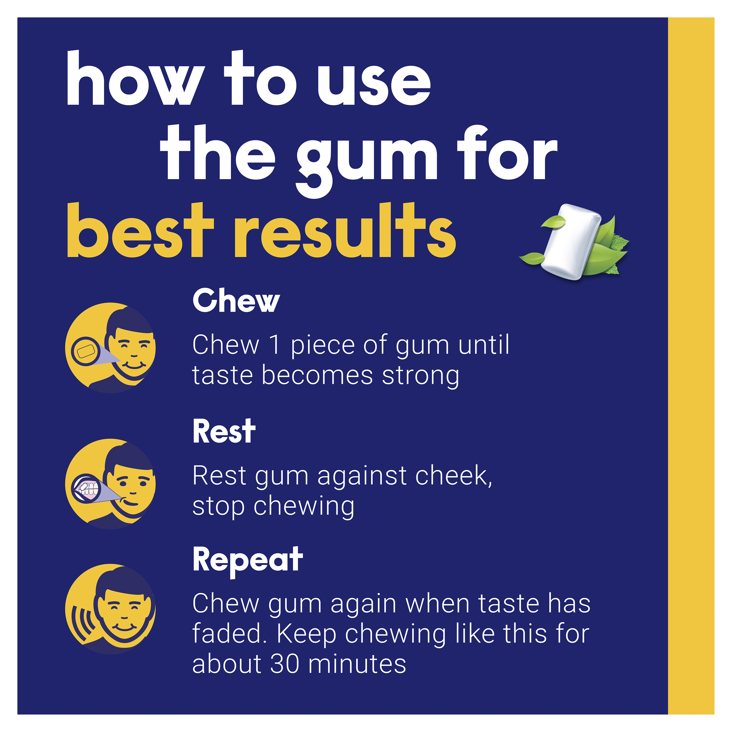 NICABATE EXTRA FRESH 4MG GUM 30 PACK - Image 7