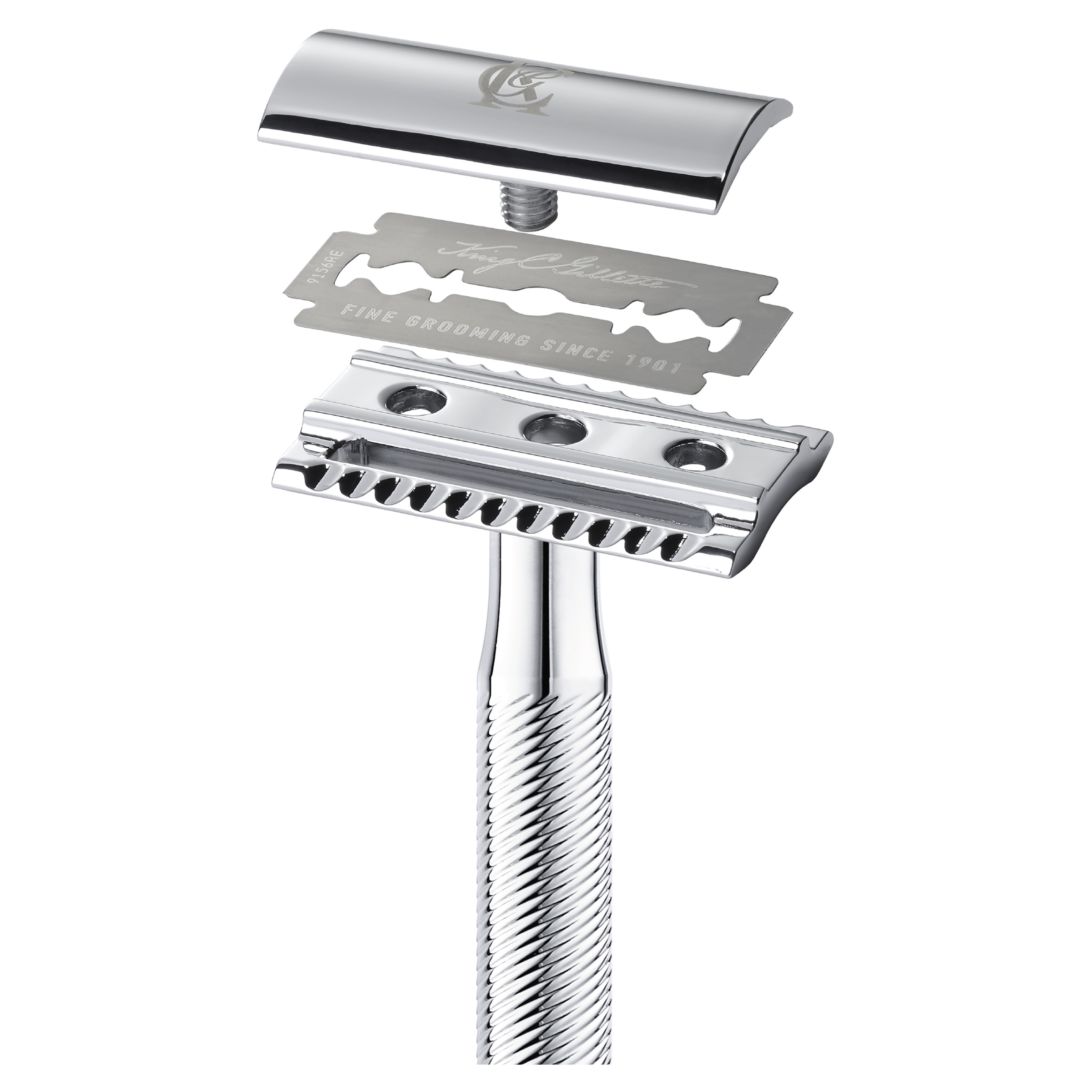 GILLETTE MENS KING C DOUBLE EDGE SAFETY RAZOR 5 PACK - Image 8