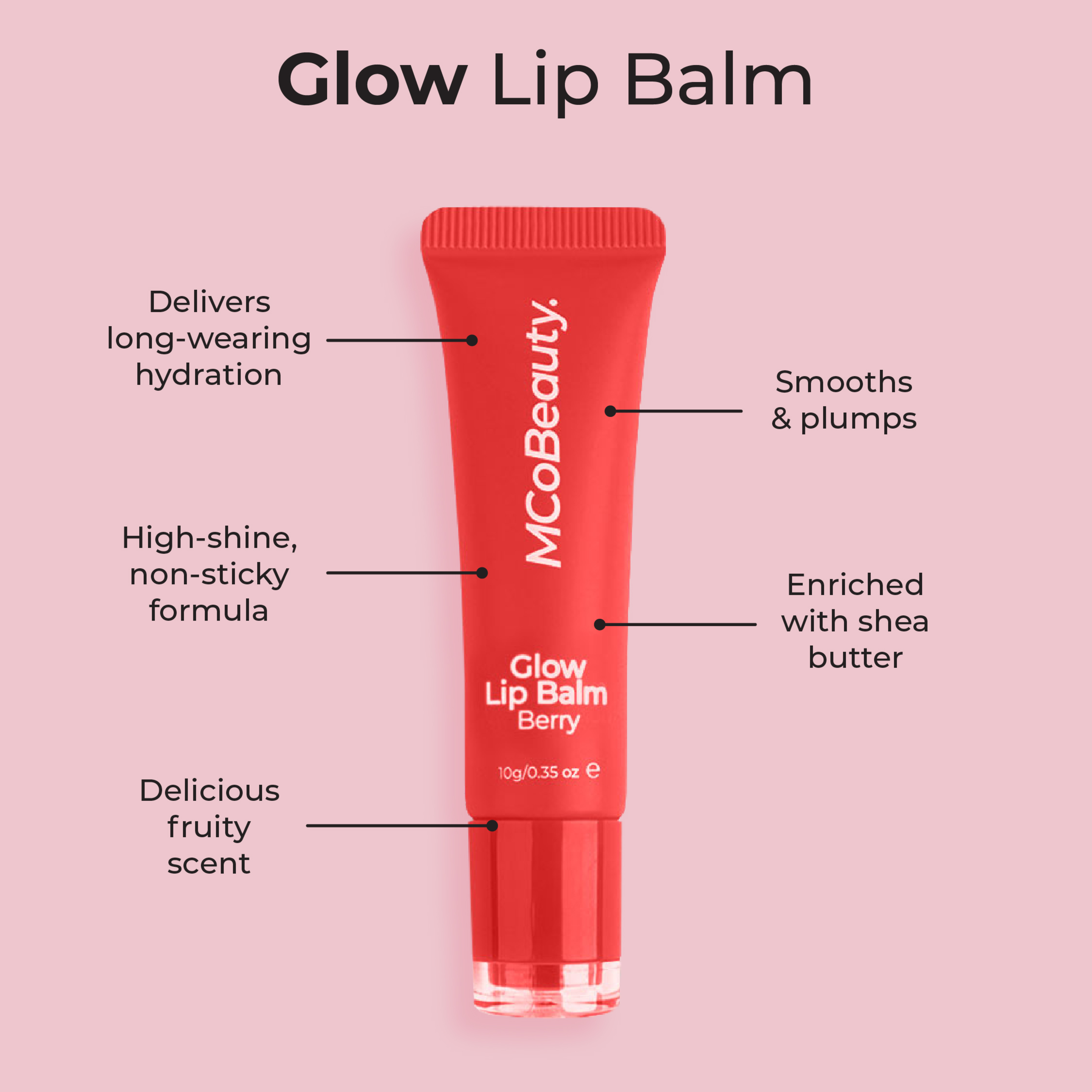 MCO BEAUTY GLOW LIP BALM BERRY 10G - Image 2