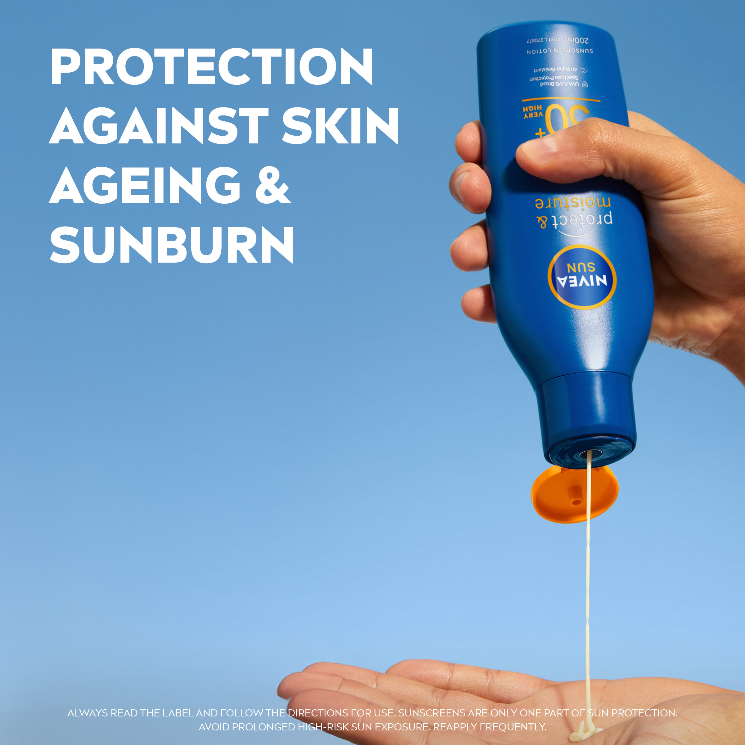 NIVEA PROTECT & MOISTURE SUNSCREEN LOTION SPF50+ 200ML - Image 6
