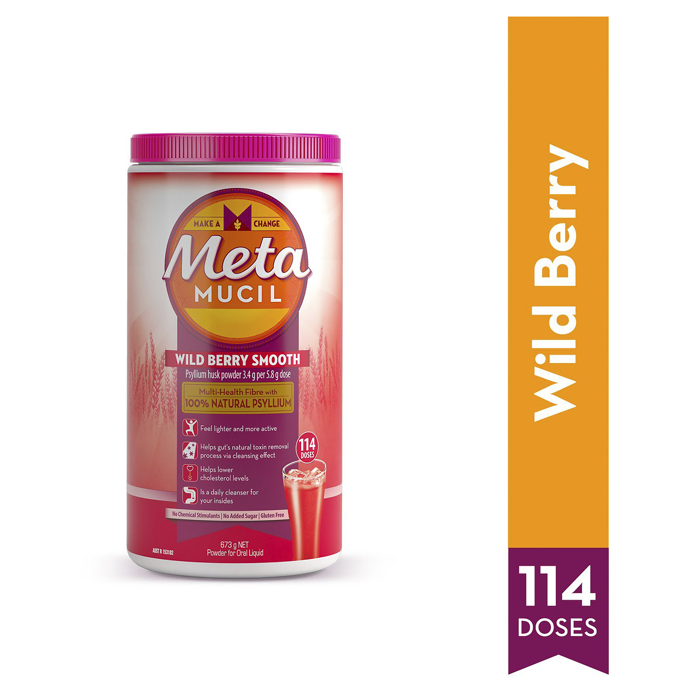 METAMUCIL WILD BERRY SMOOTH 673G 114 DOSES - Image 8