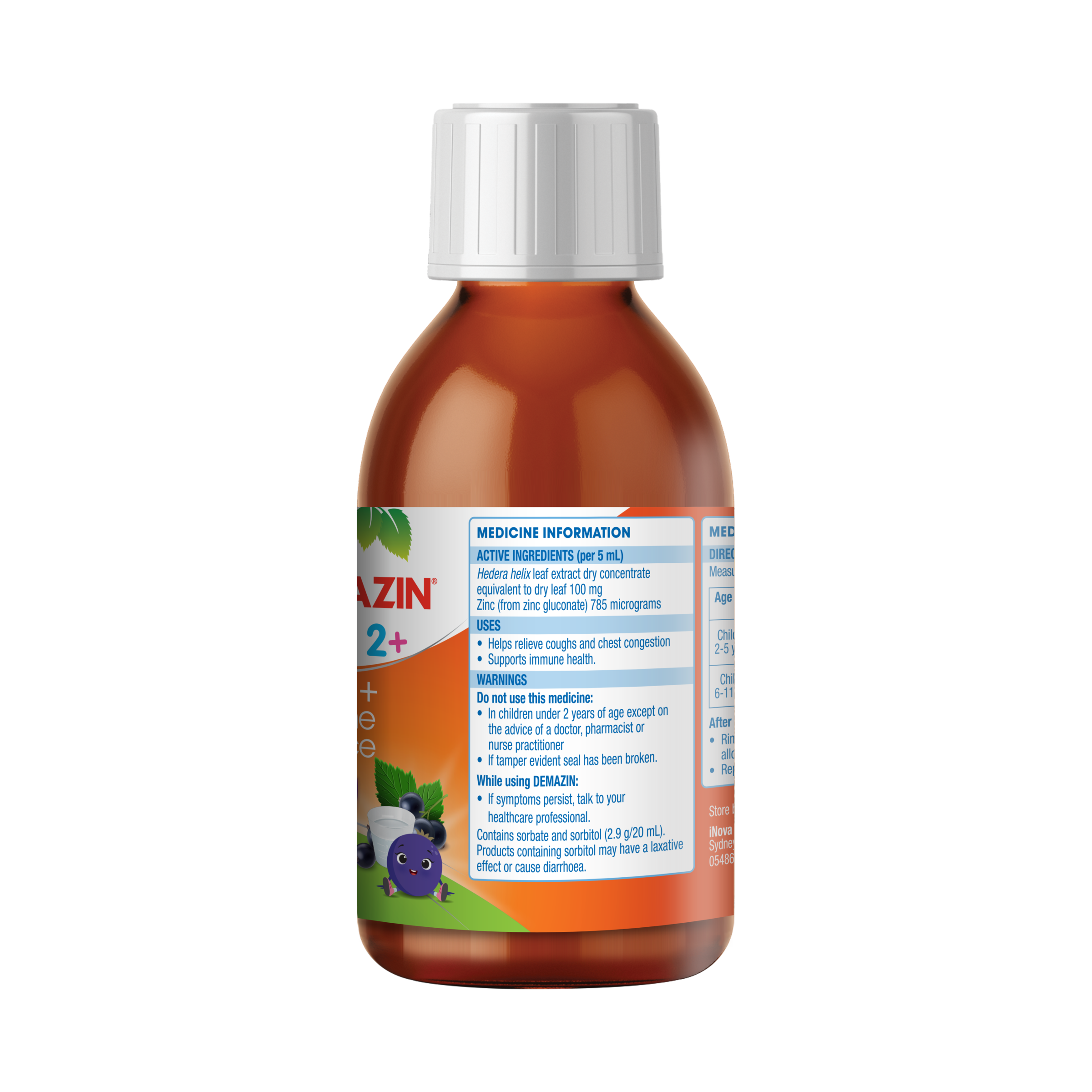 DEMAZIN KIDS COUGH + IMMUNE DEFENCE SYRUP 200ML - Image 7