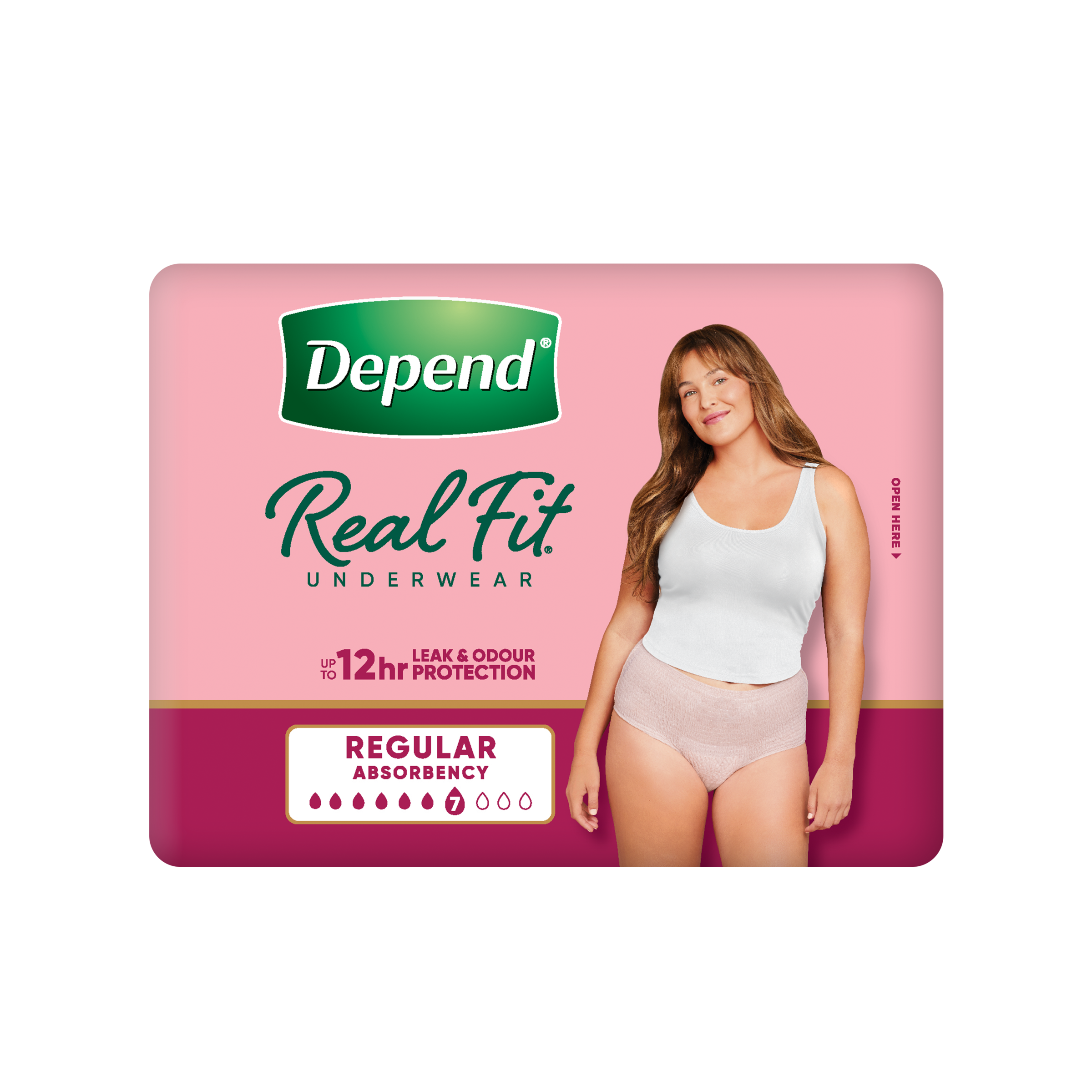 DEPEND WOMEN REAL FIT UNDERWEAR REGULAR 7D MEDIUM 8 PACK - Image 3