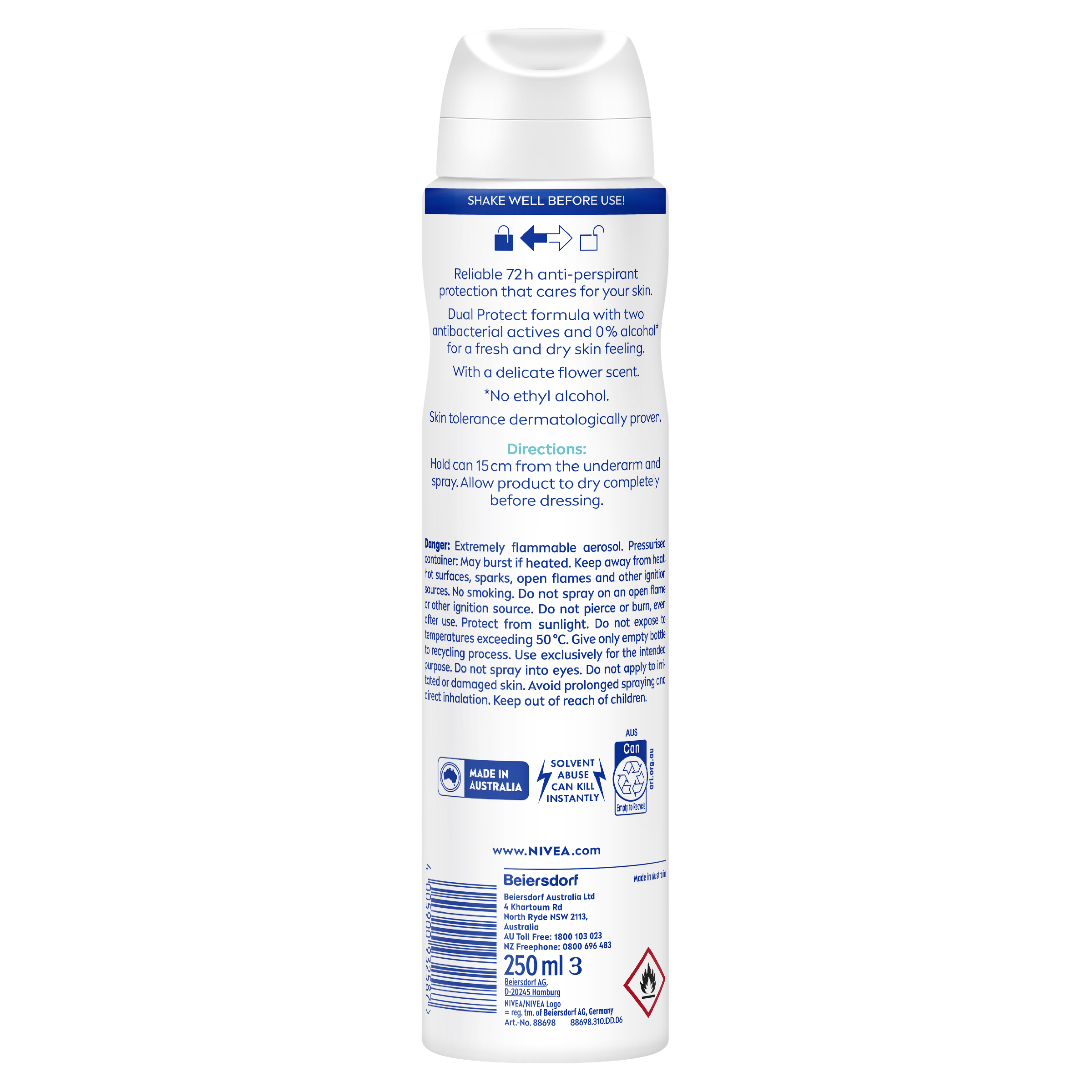 Nivea Intense Protection Deodorant Fresh 250ml - Image 2