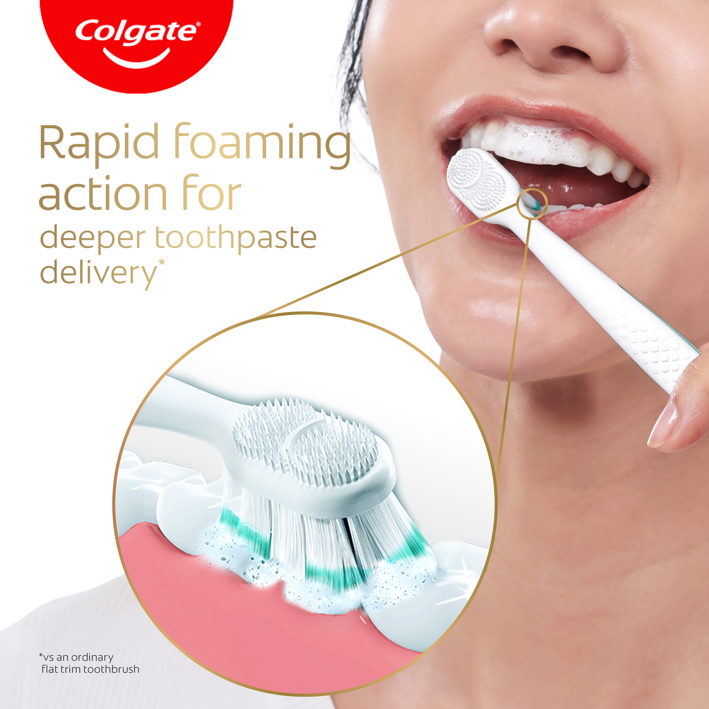 COLGATE TOOTHBRUSH TOTAL FOAMING CLEAN MEDIUM 1 PACK - Image 6