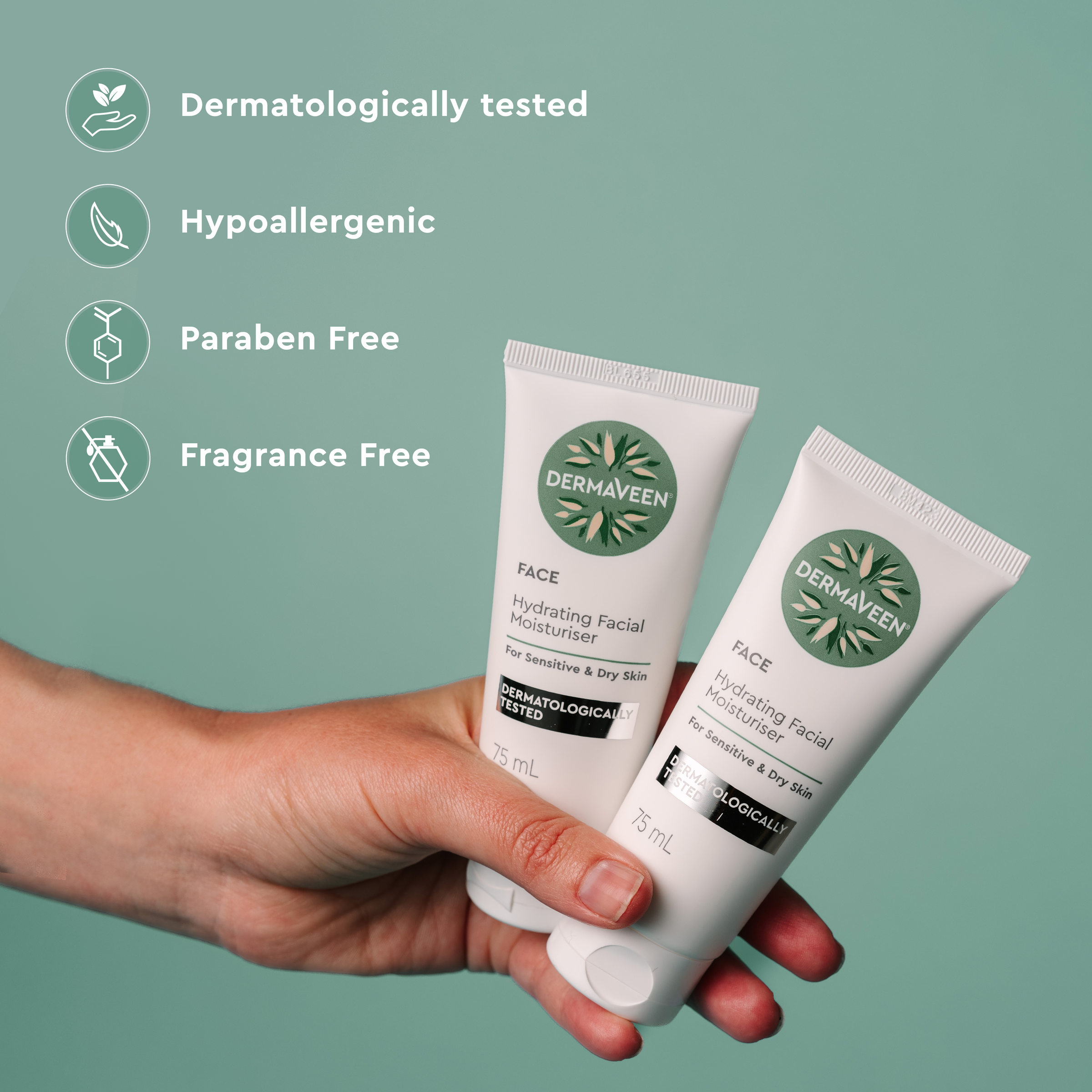 DERMAVEEN HYDRATING FACIAL MOISTURISER 75ML - Image 11