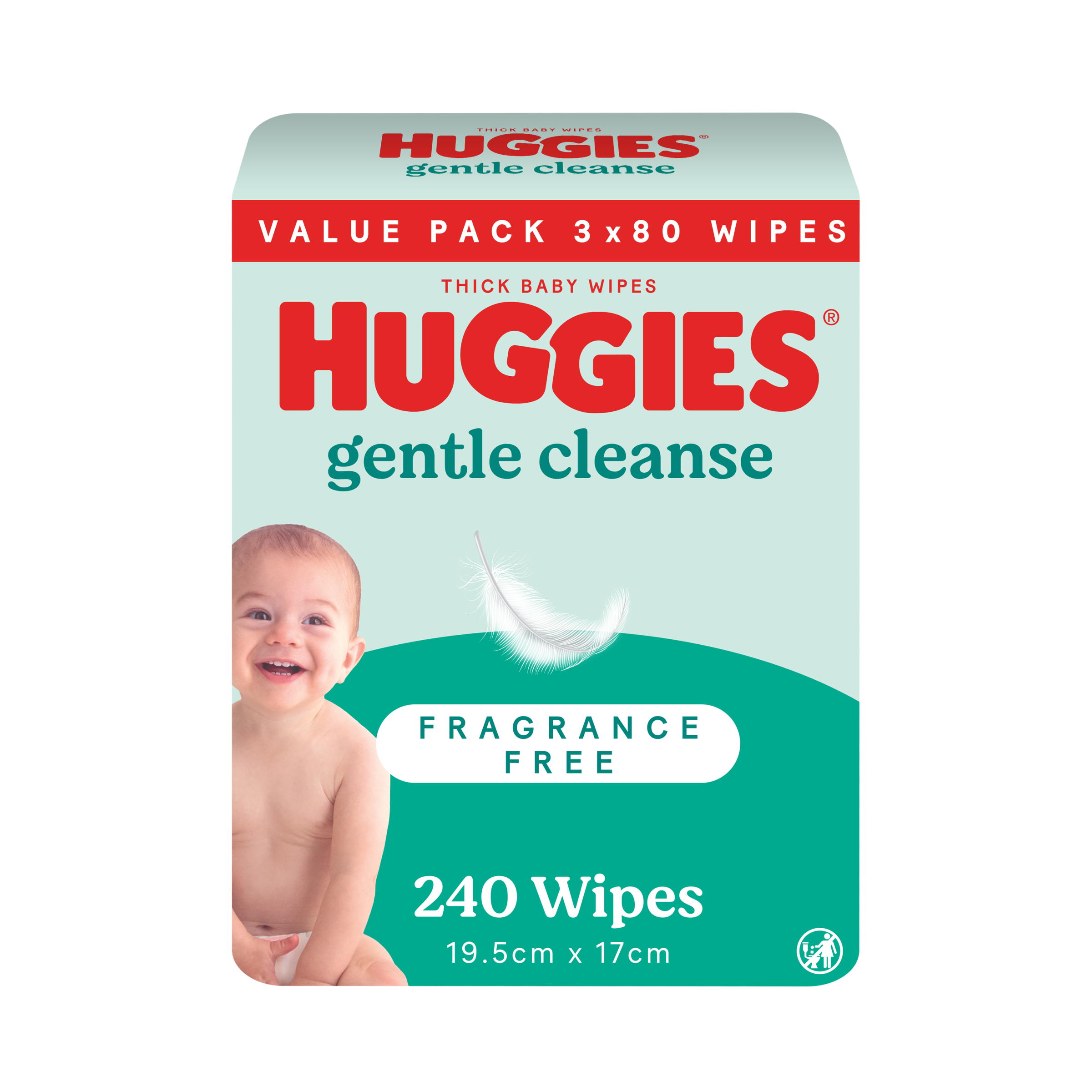 HUGGIES THICK BABY WIPES FRAGRANCE FREE 240 PACK - Image 11