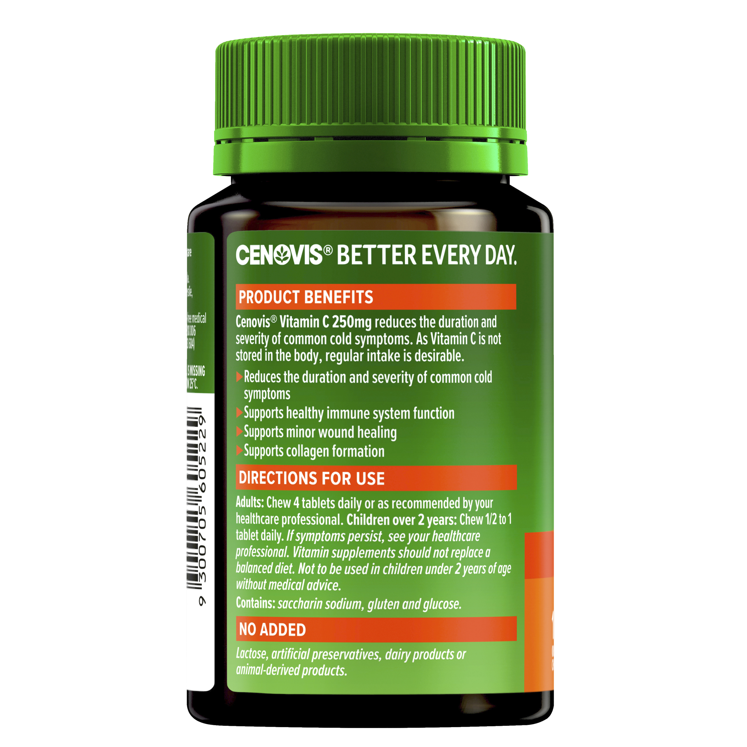 CENOVIS VITAMIN C 250MG 150 TABLETS - Image 2