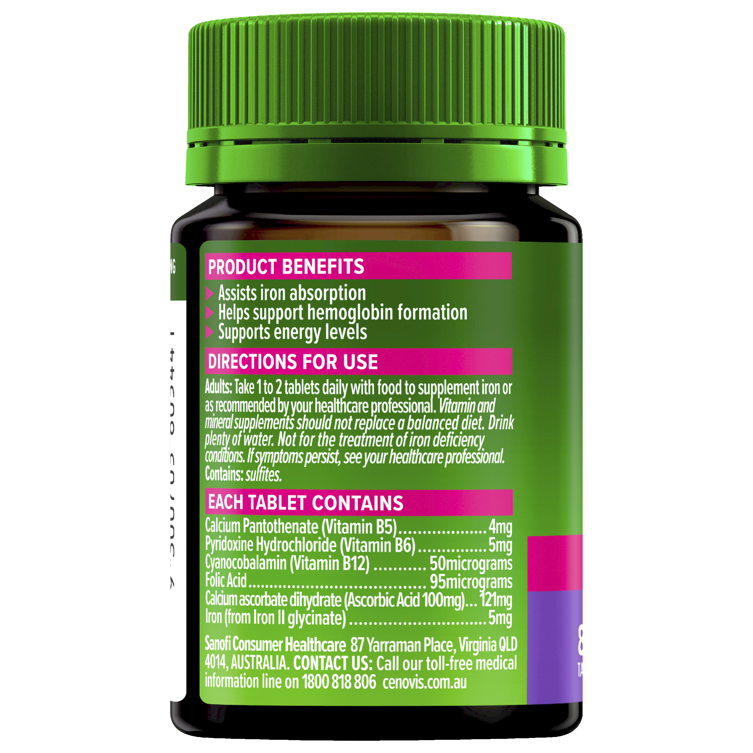 CENOVIS IRON PLUS 80 TABLETS - Image 4