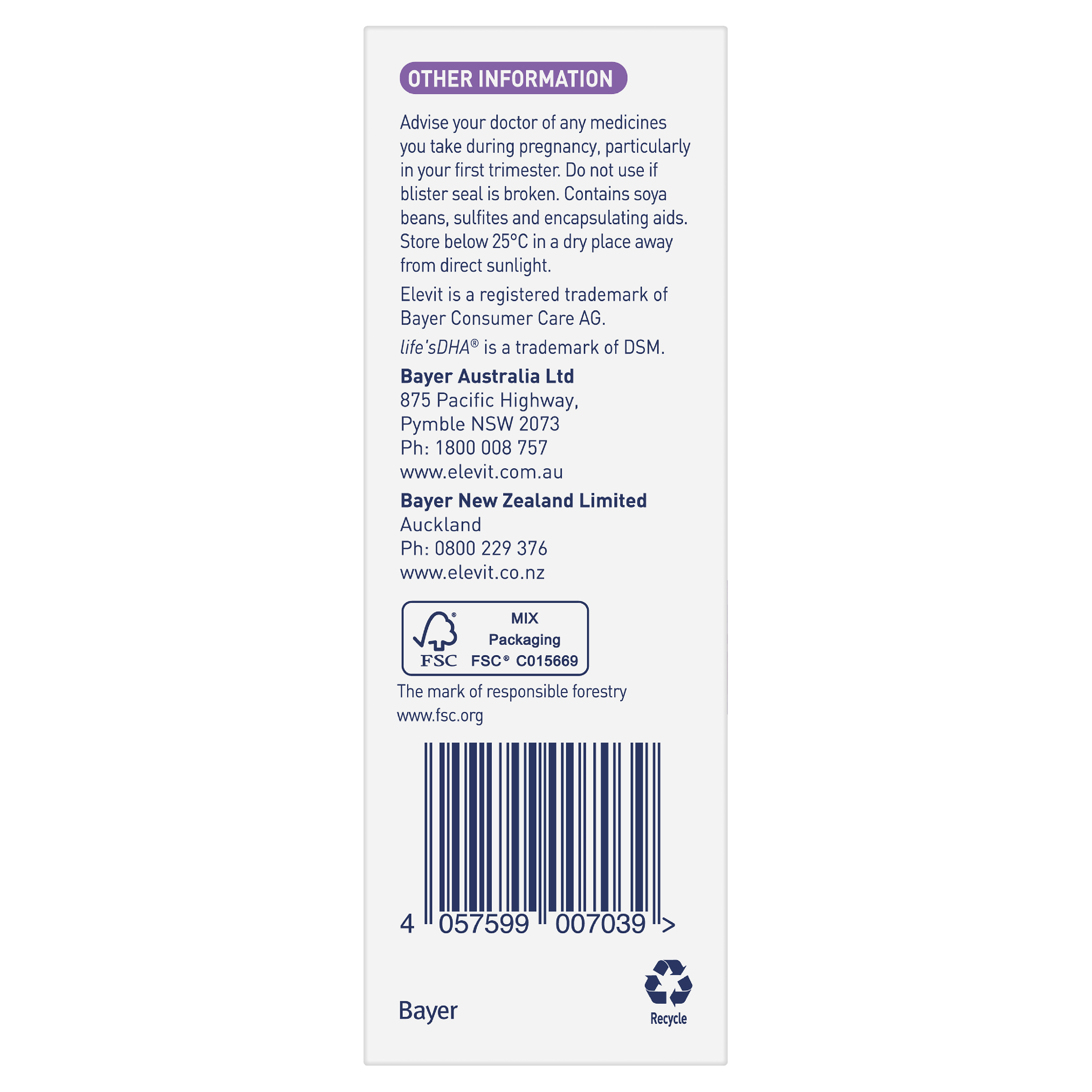 ELEVIT DHA & CHOLINE 60 CAPSULES - Image 3