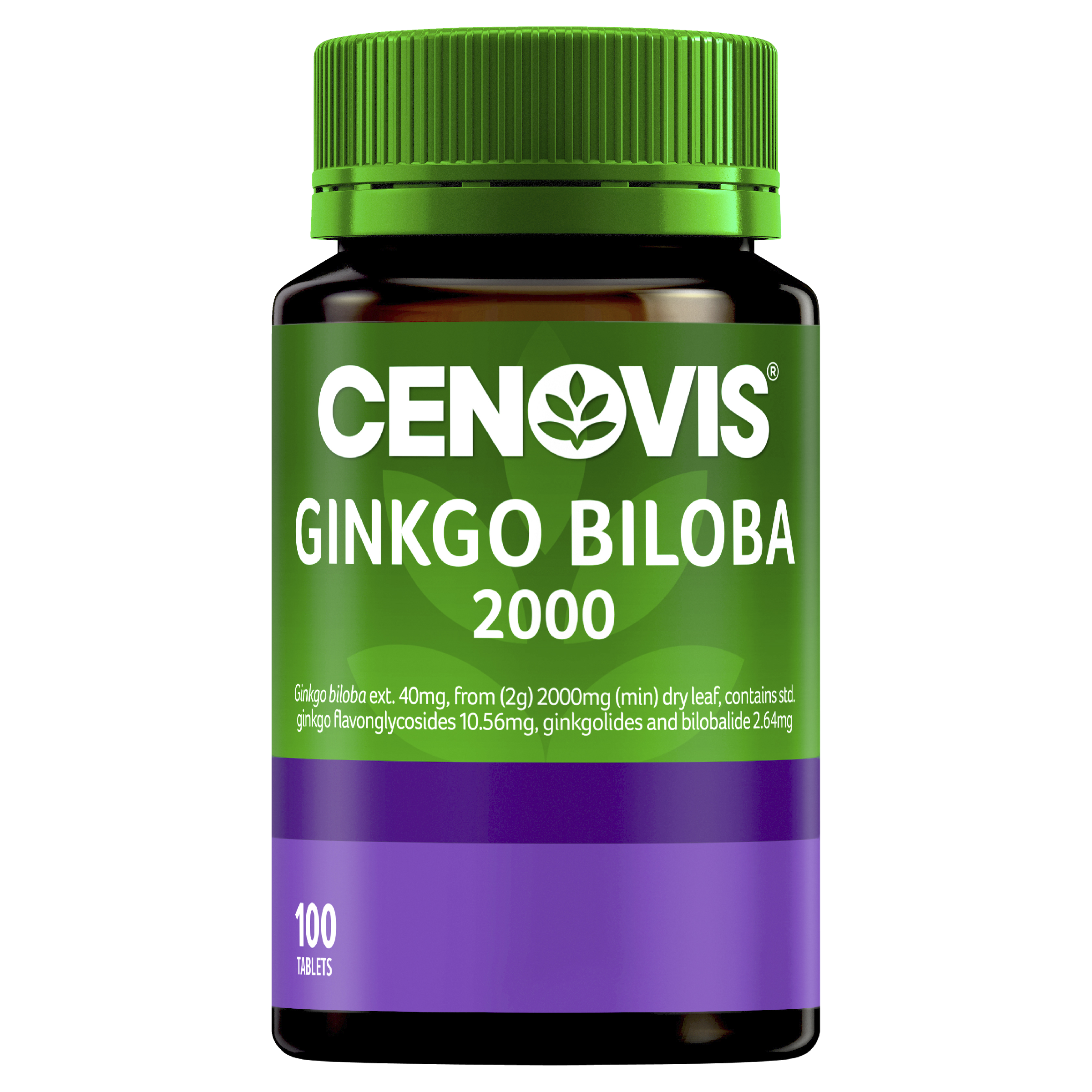 CENOVIS GINKGO BILOBA 2000 100 TABLETS - Image 10