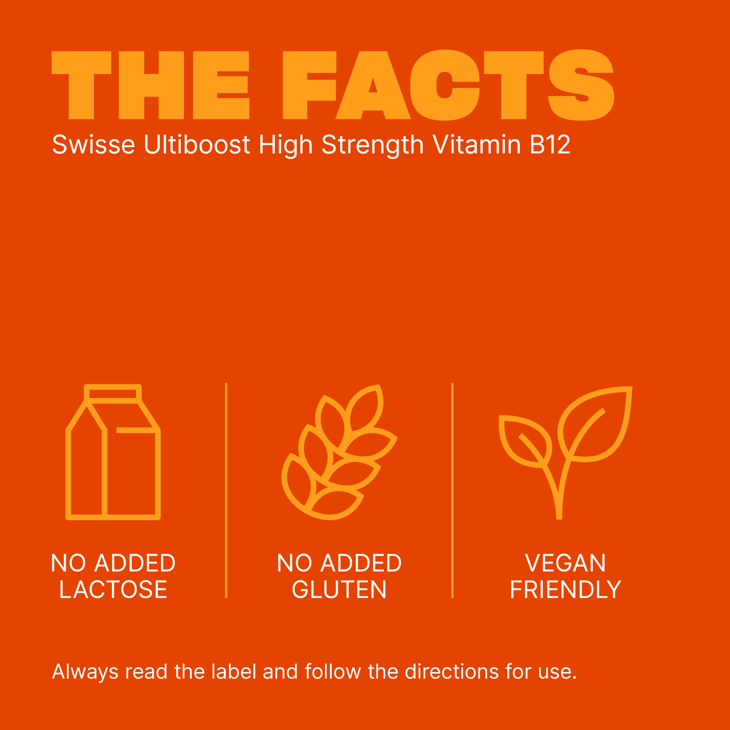 SWISSE ULTIBOOST HIGH STRENTH VITAMIN B12 60 TABLETS - Image 6