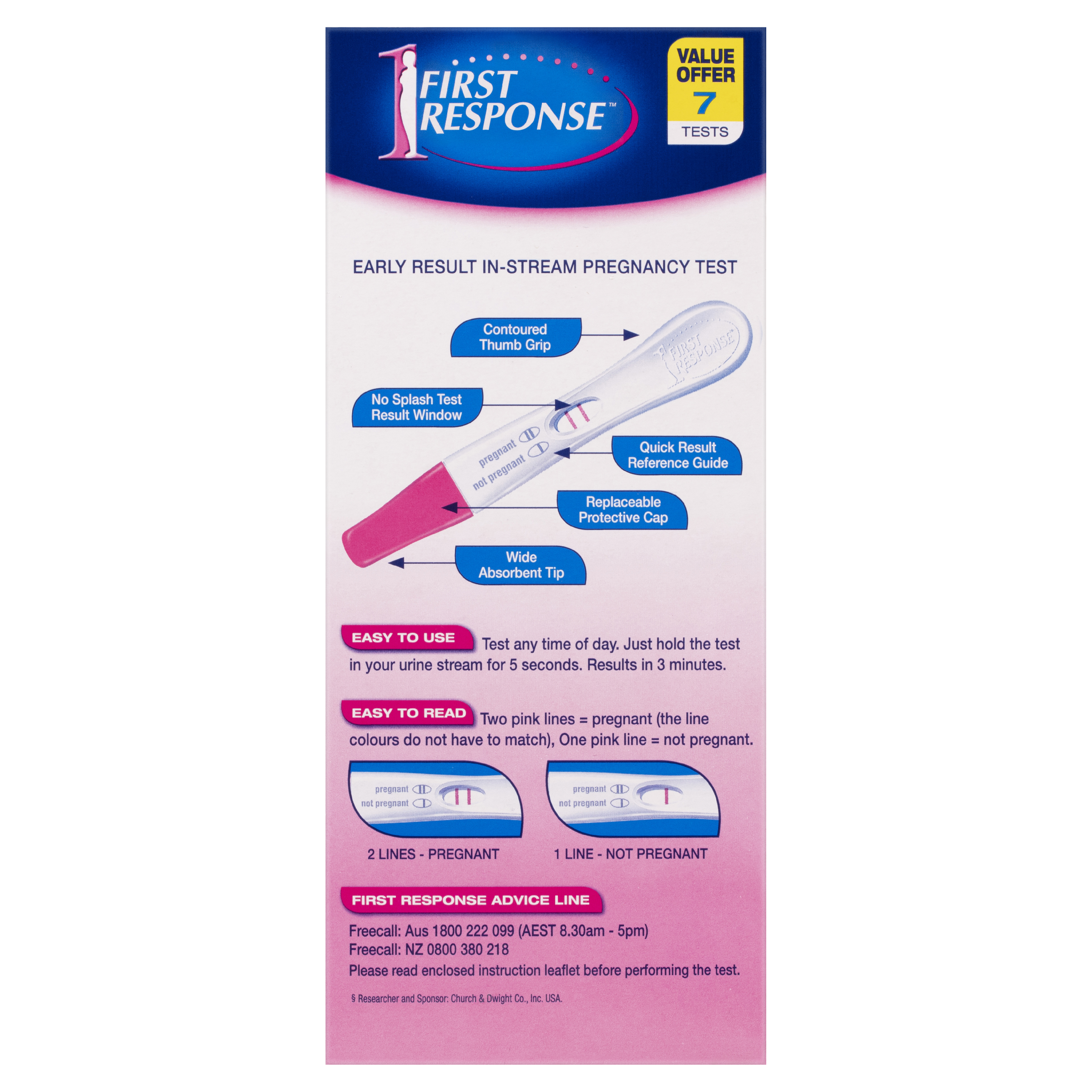 FIRST RESPONSE EARLY RESULT IN-STREAM PREGNANCY TEST 7 PACK - Image 4