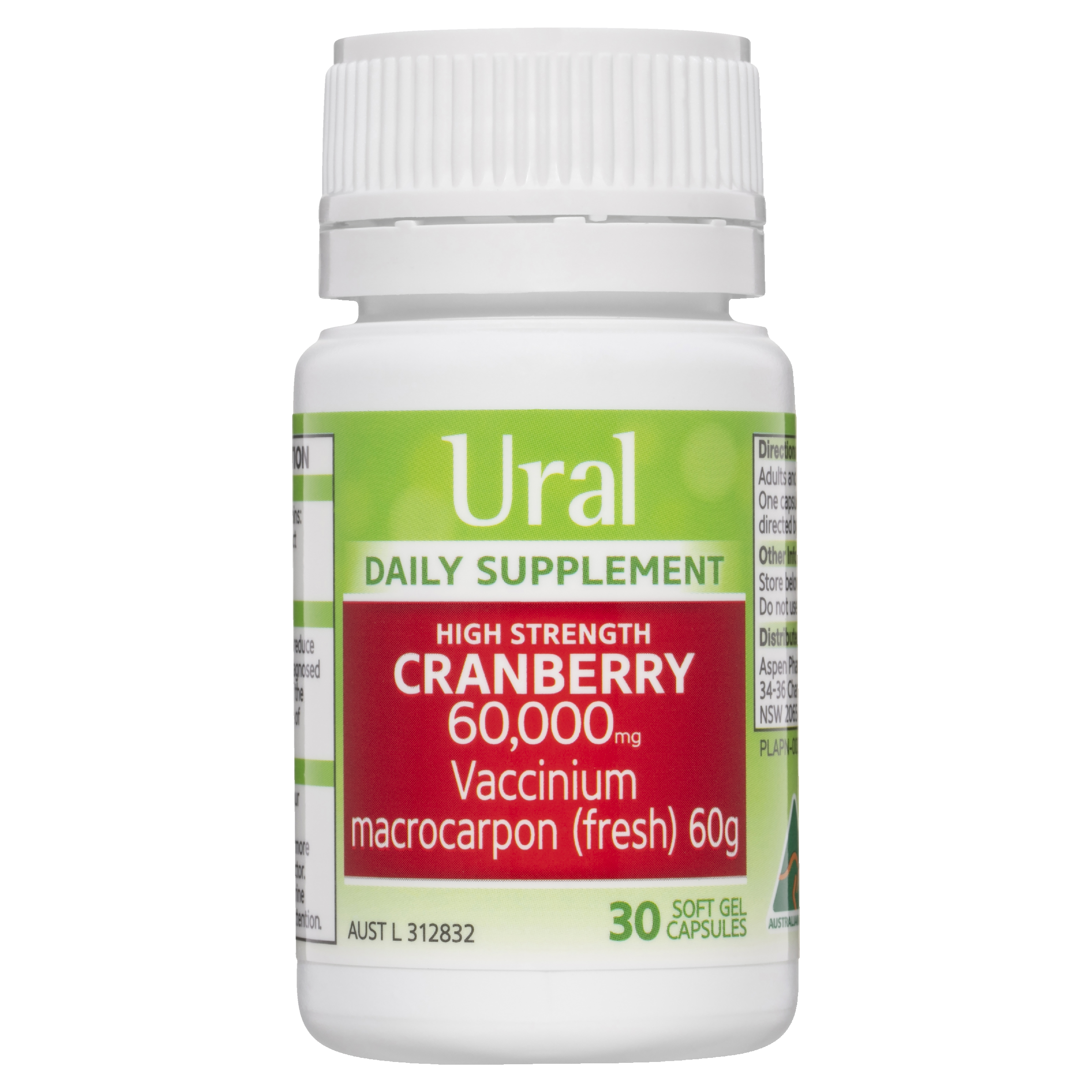 URAL HIGH STRENGTH CRANBERRY 60000MG CAPSULES 30 - Image 5