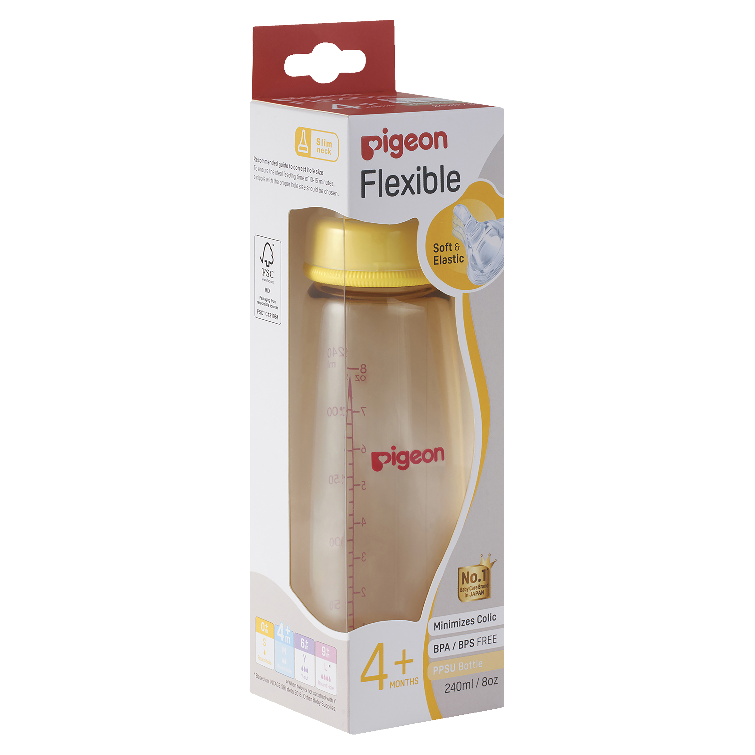 Pigeon Bottle Flexible Perist Plus Soft Neck Ppsu 240ml