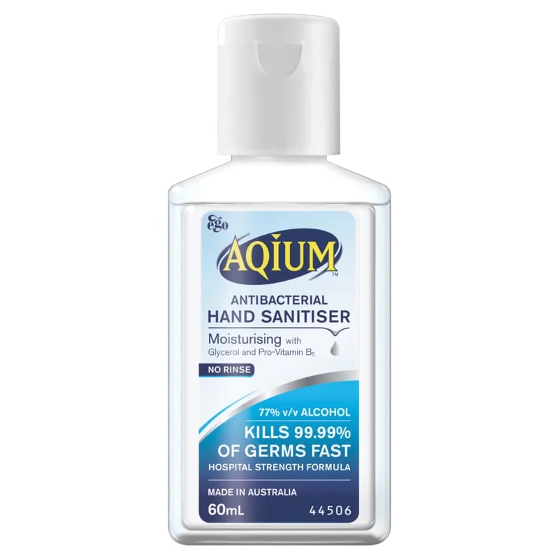 AQIUM ANTIBACTERIAL HAND SANITISER GEL BLUE 60ML
