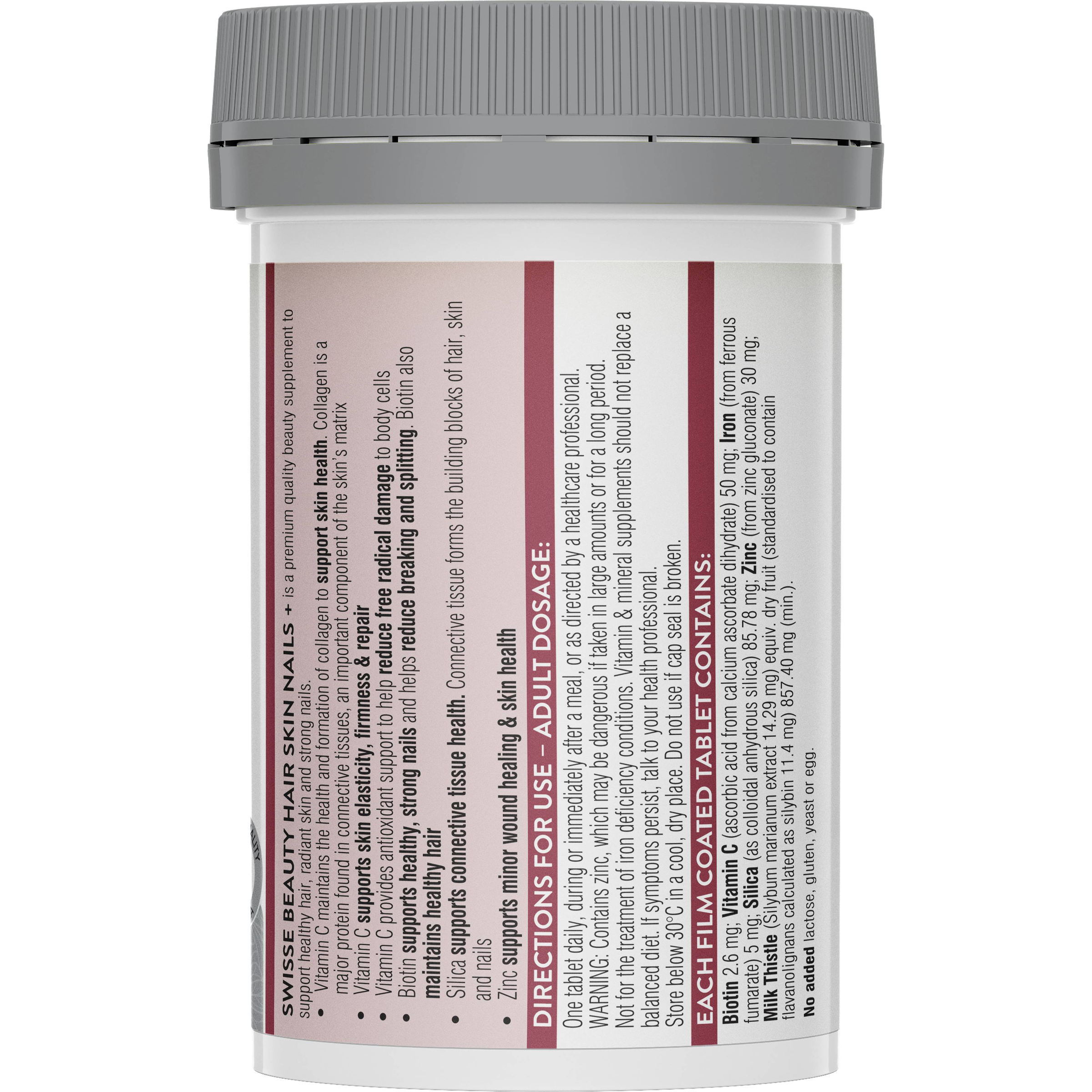 SWISSE  ULTIBOOST HAIR SKIN NAILS 60 TABLETS - Image 2