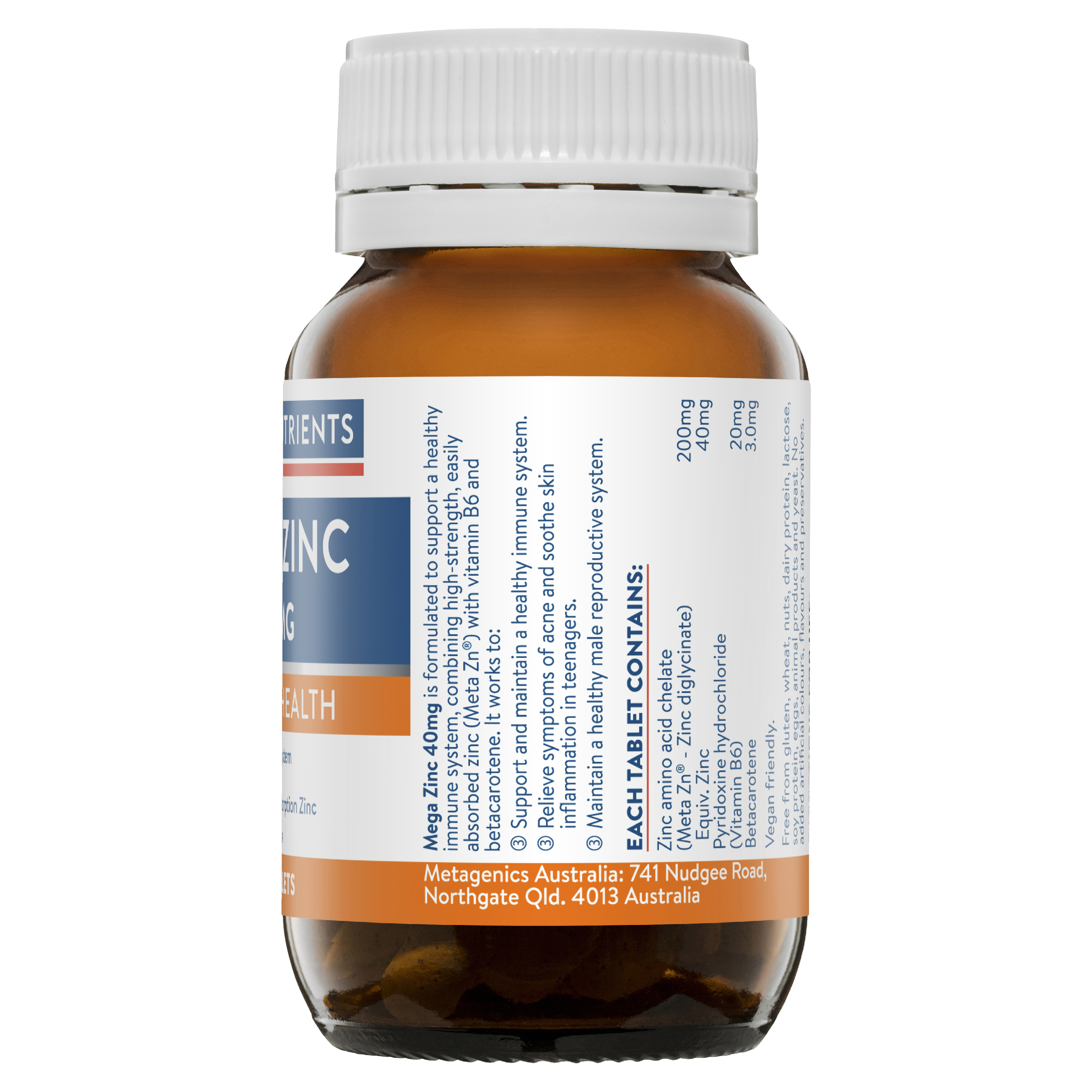 ETHICAL NUTRIENTS MEGA ZINC 40MG 60 TABLETS - Image 3