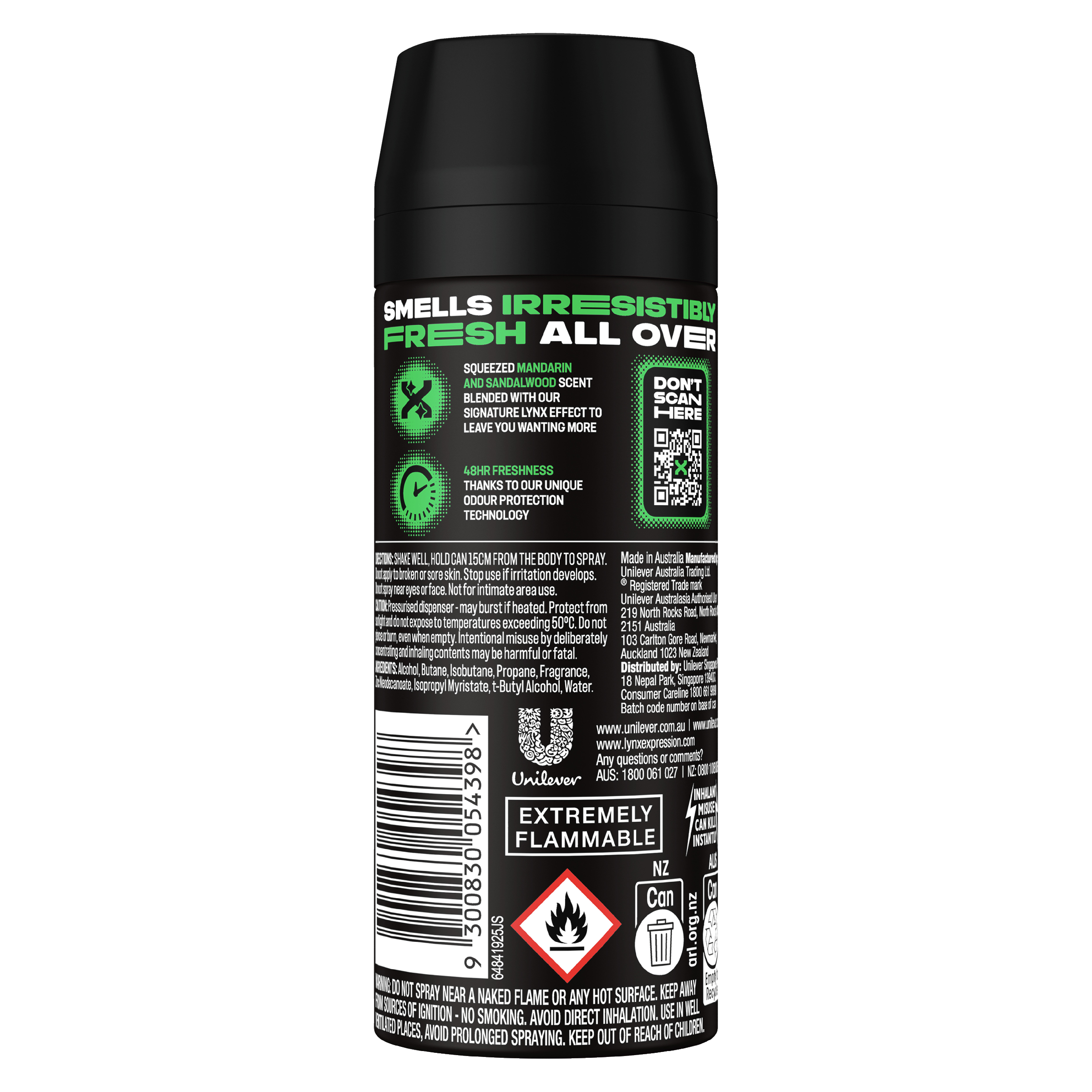 LYNX MEN BODY SPRAY AFRICA 48HR 165ML - Image 2