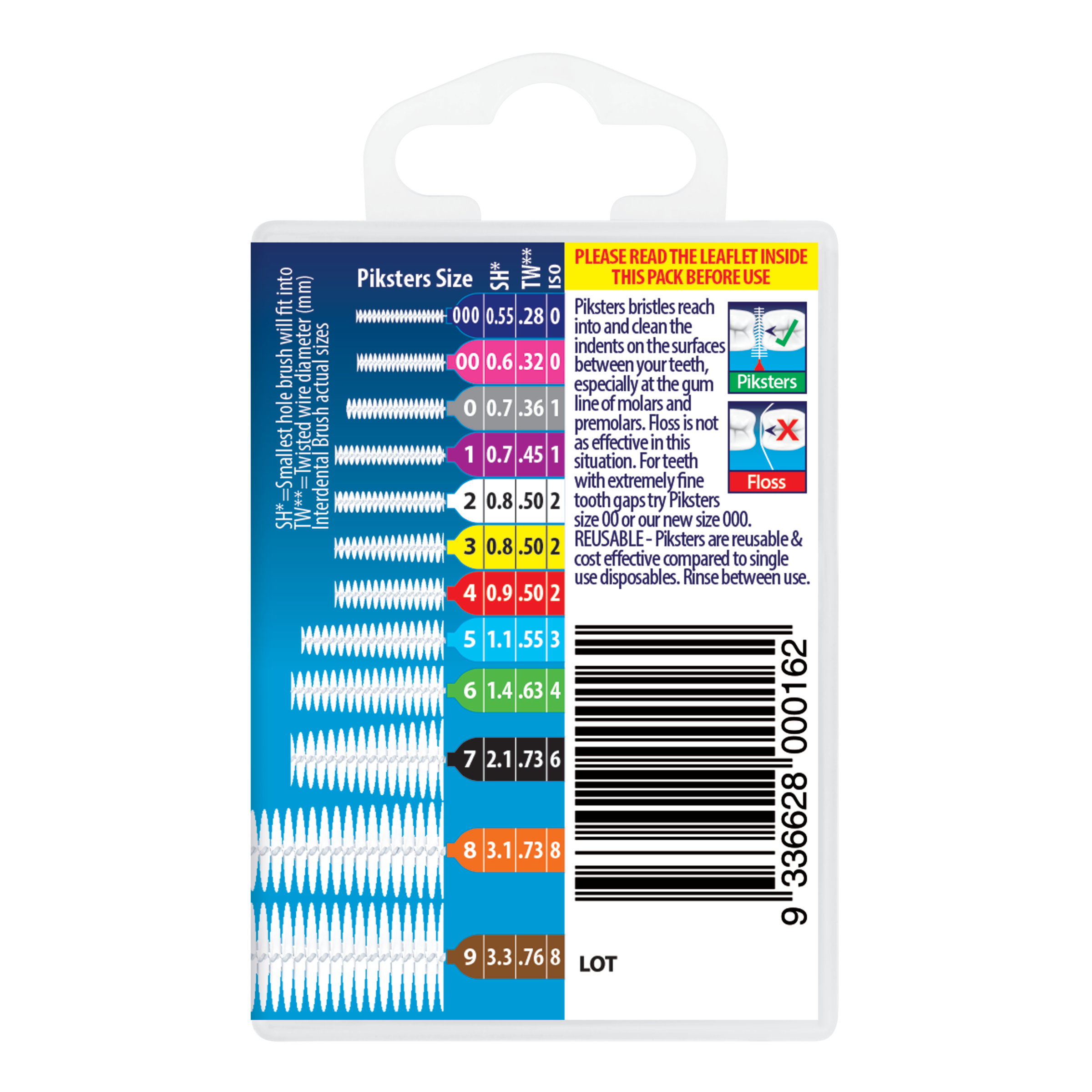 PIKSTERS INTERDENTAL BRUSH SIZE 6 GREEN 40 PACK - Image 4