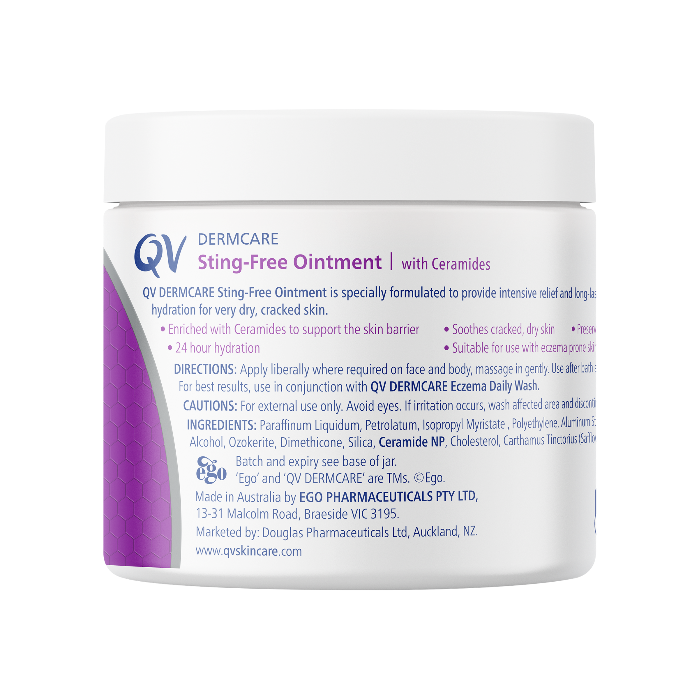 EGO QV DERMCARE STING FREE OINTMENT 200G - Image 2