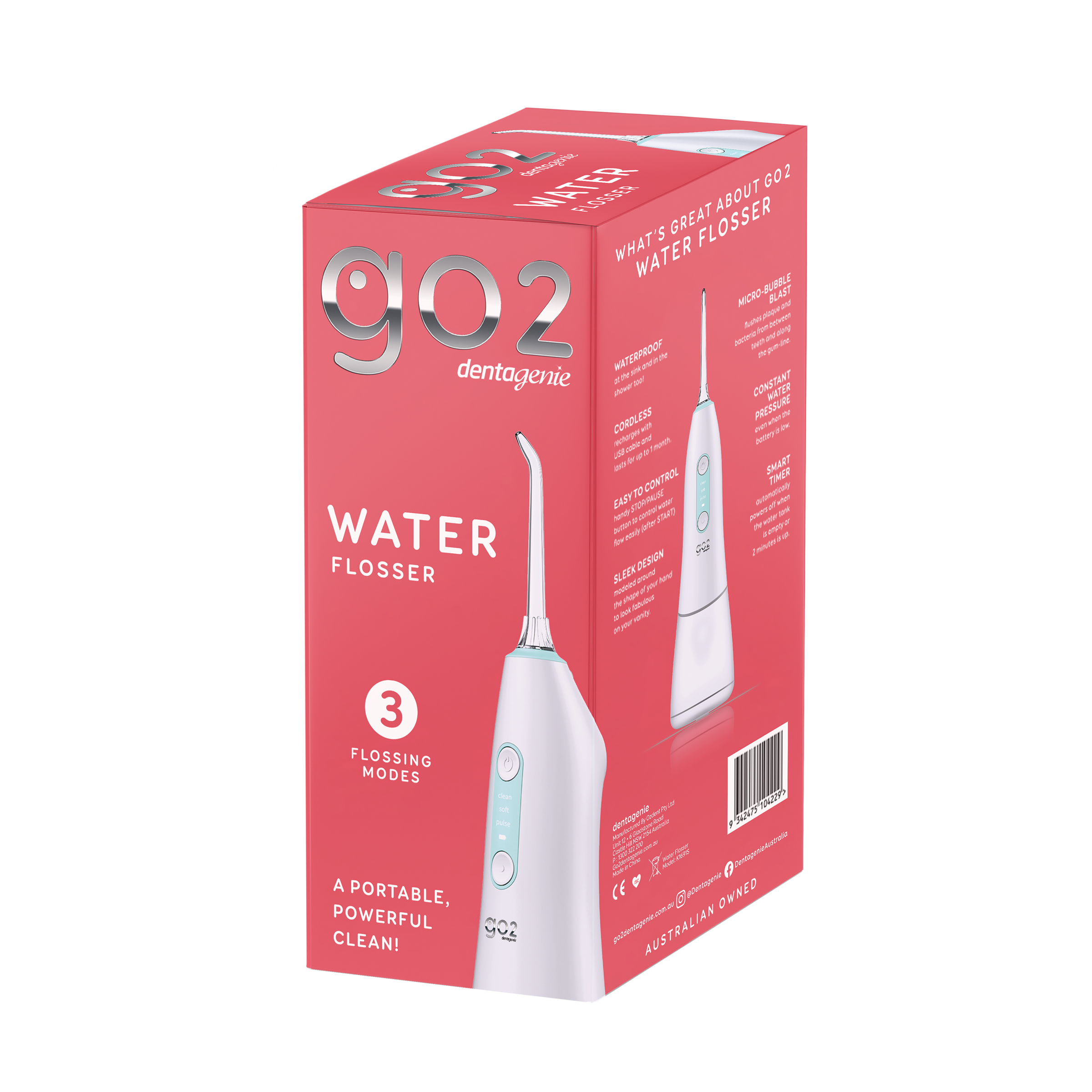 GO2 DENTAGENIE WATER FLOSSER RECHARGABLE - Image 4