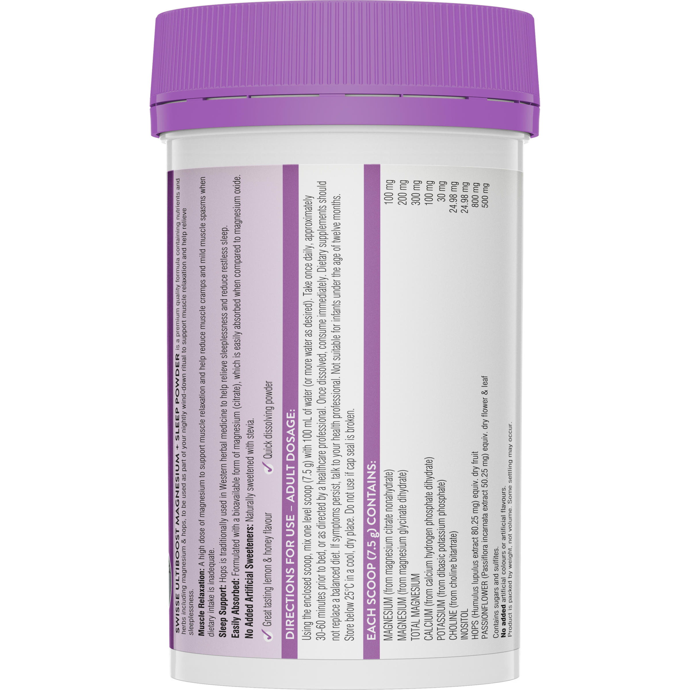 SWISSE ULTIBOOST MAGNESIUM + SLEEP POWDER 180G - Image 2