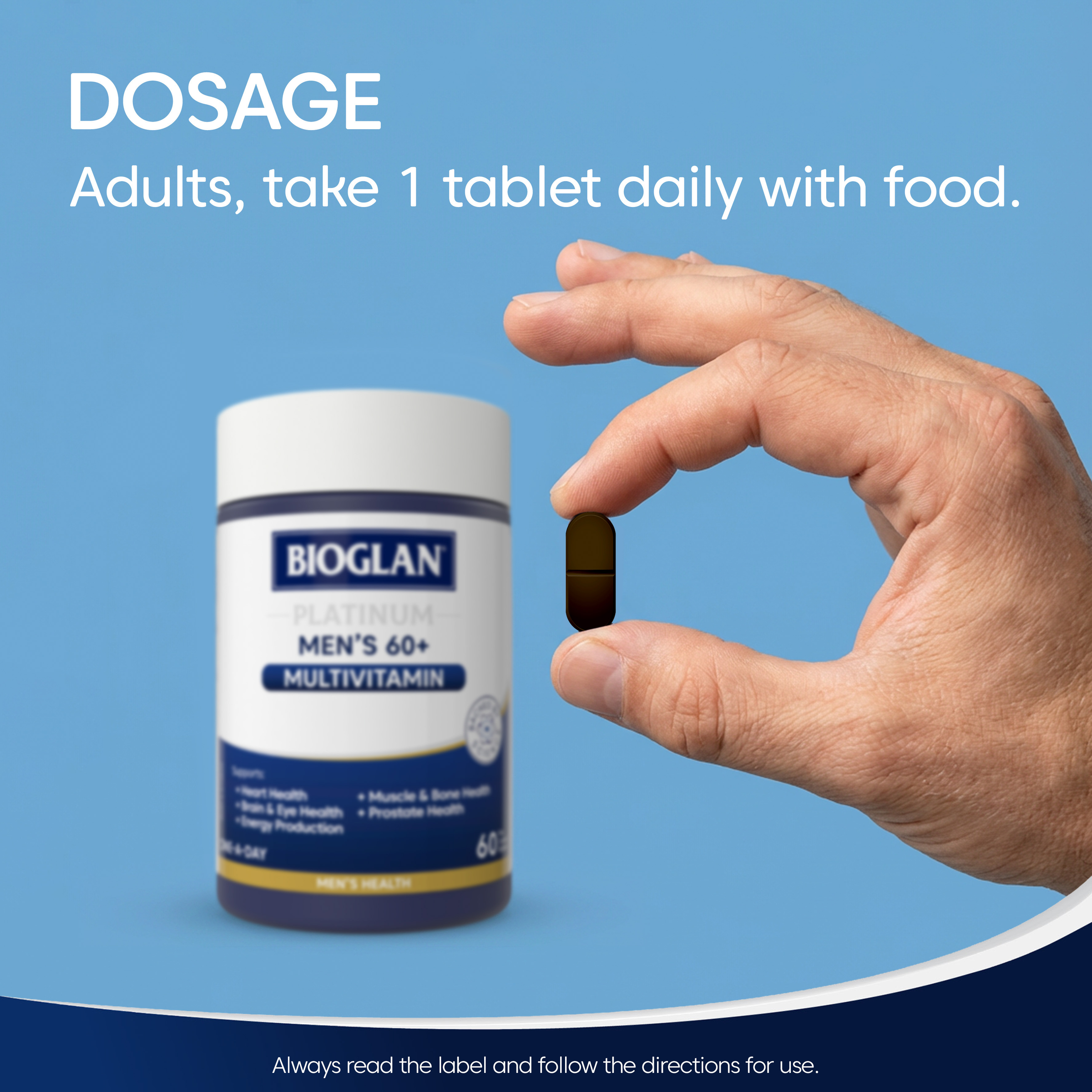BIOGLAN PLATINUM MEN'S 60+ MULTIVITAMIN 60 TABLETS - Image 6