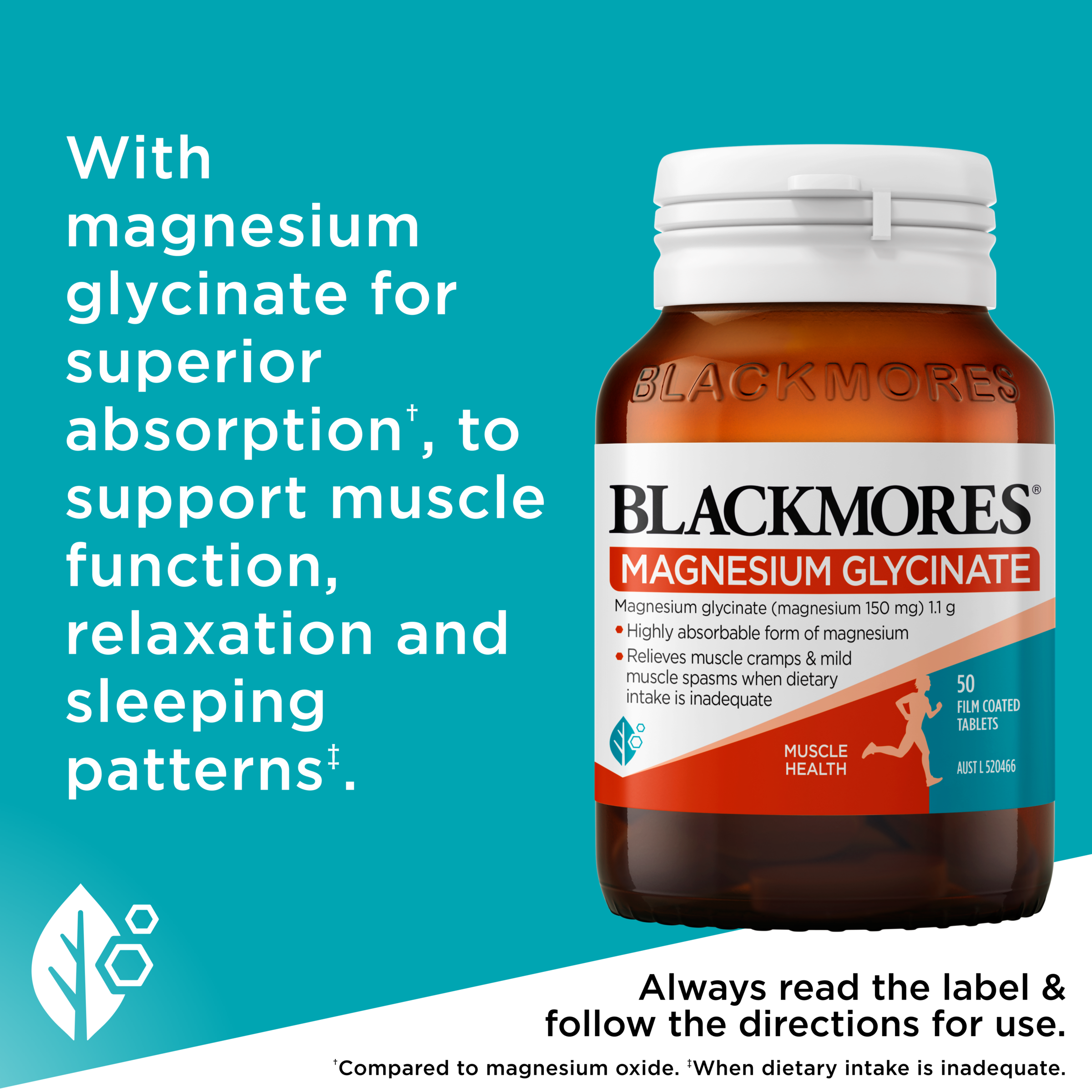 Blackmores Magnesium Glycinate 50 Tablets - Image 3