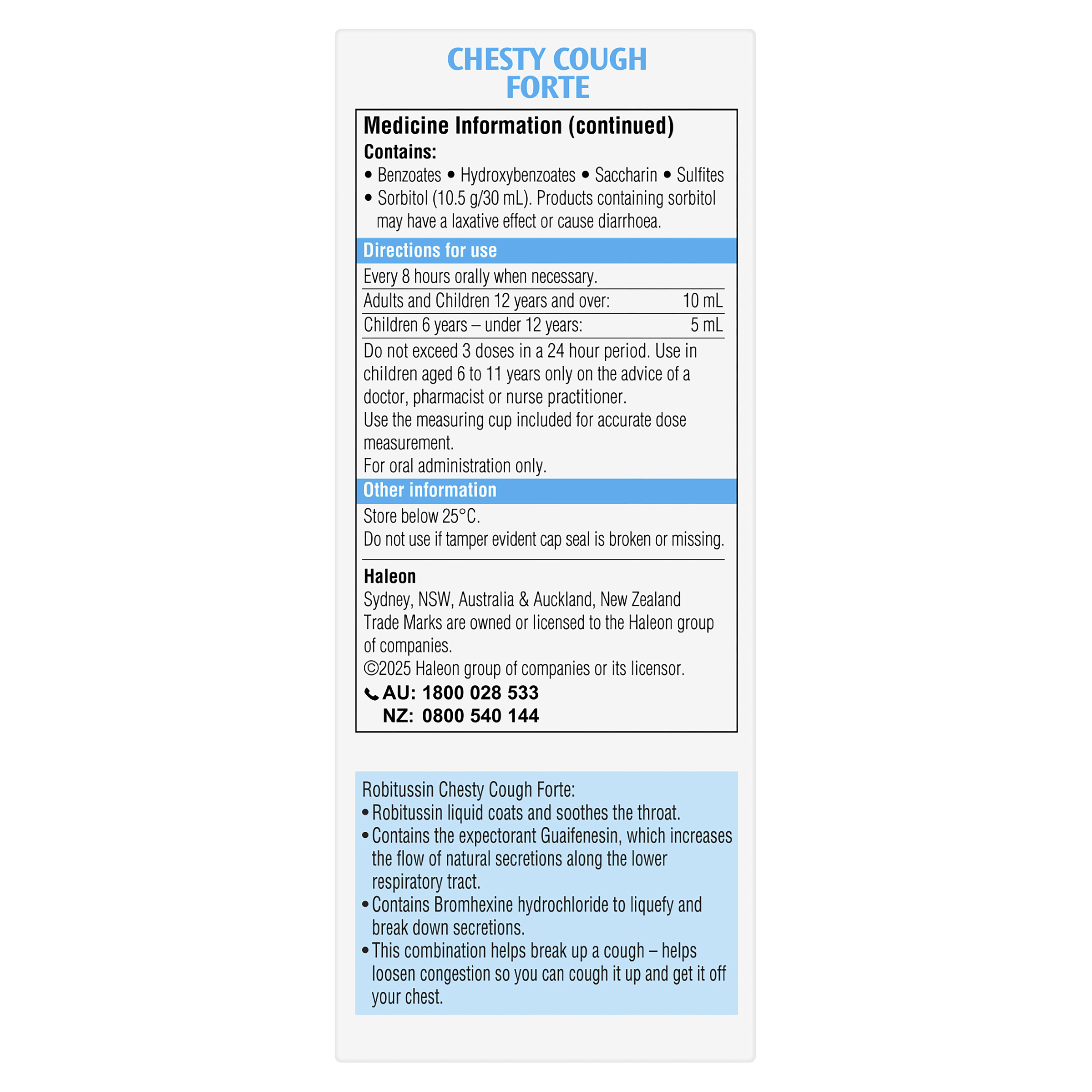 ROBITUSSIN CHESTY COUGH FORTE 200ML - Image 3