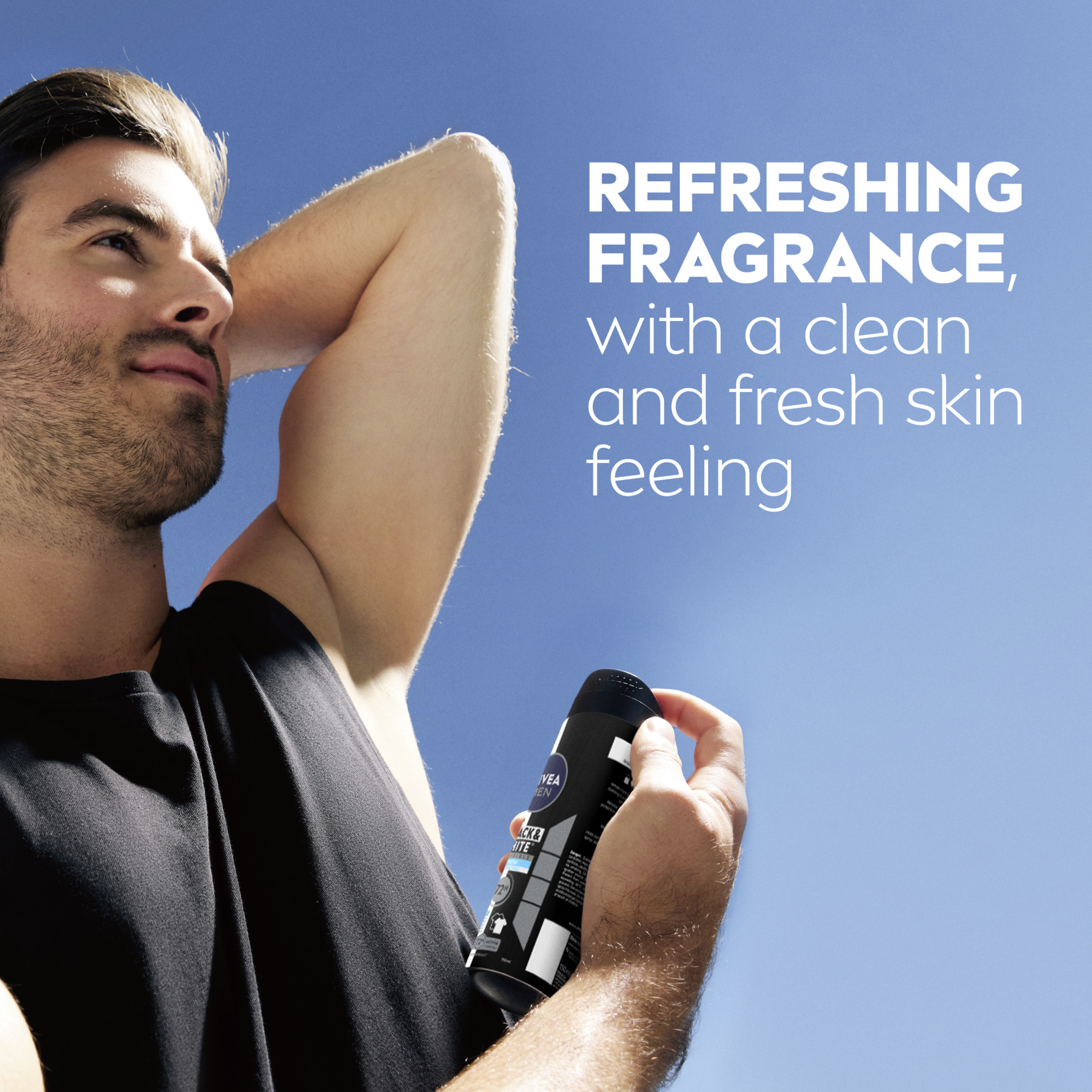 NIVEA MEN ANTIPERSPIRANT B&W  INVISIBLE FRESH 48H 250ML - Image 3