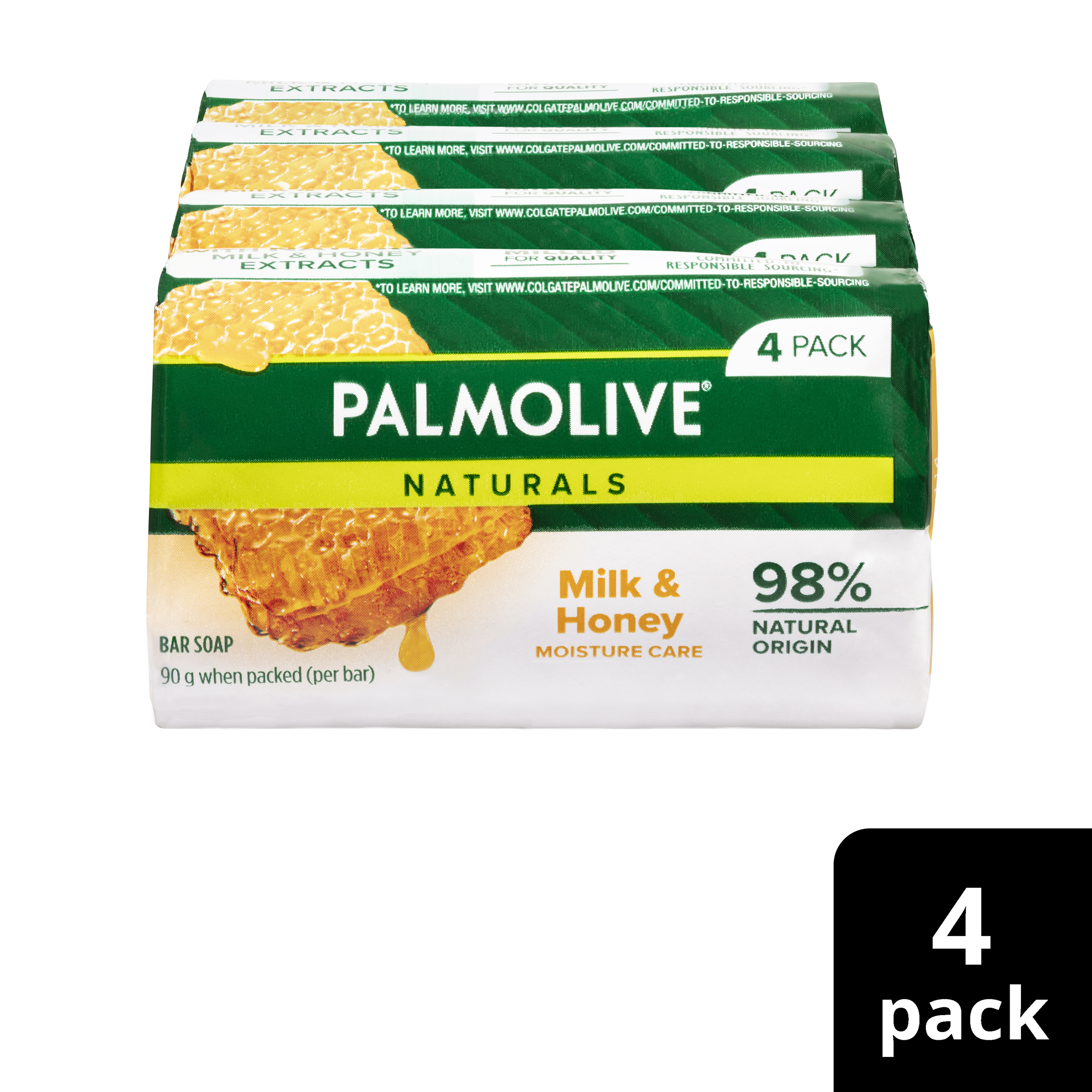 PALMOLIVE NATURALS BODY SOAP MILK & HONEY 90G 4 PACK - Image 10