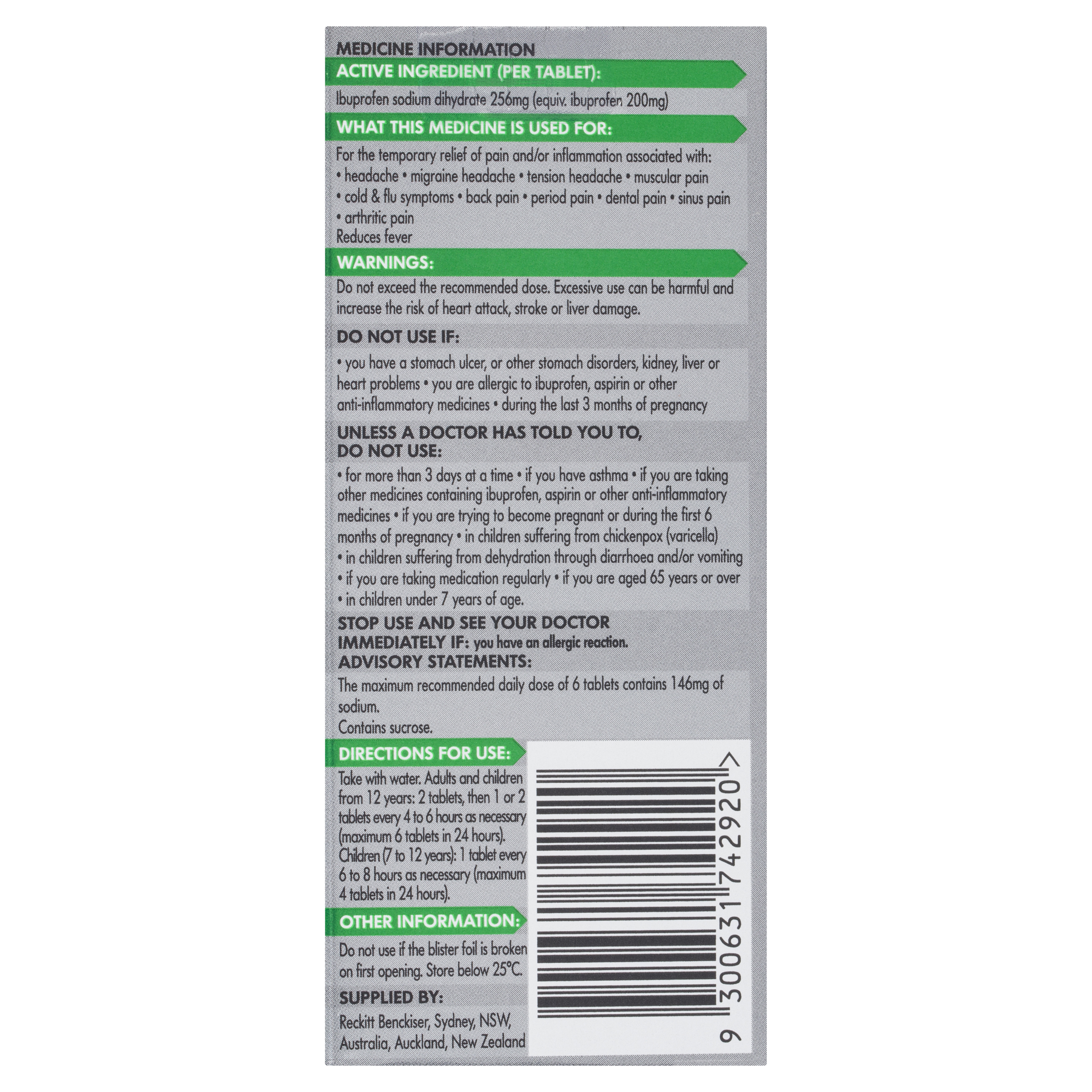 NUROFEN ZAVANCE 24 TABLETS - Image 4