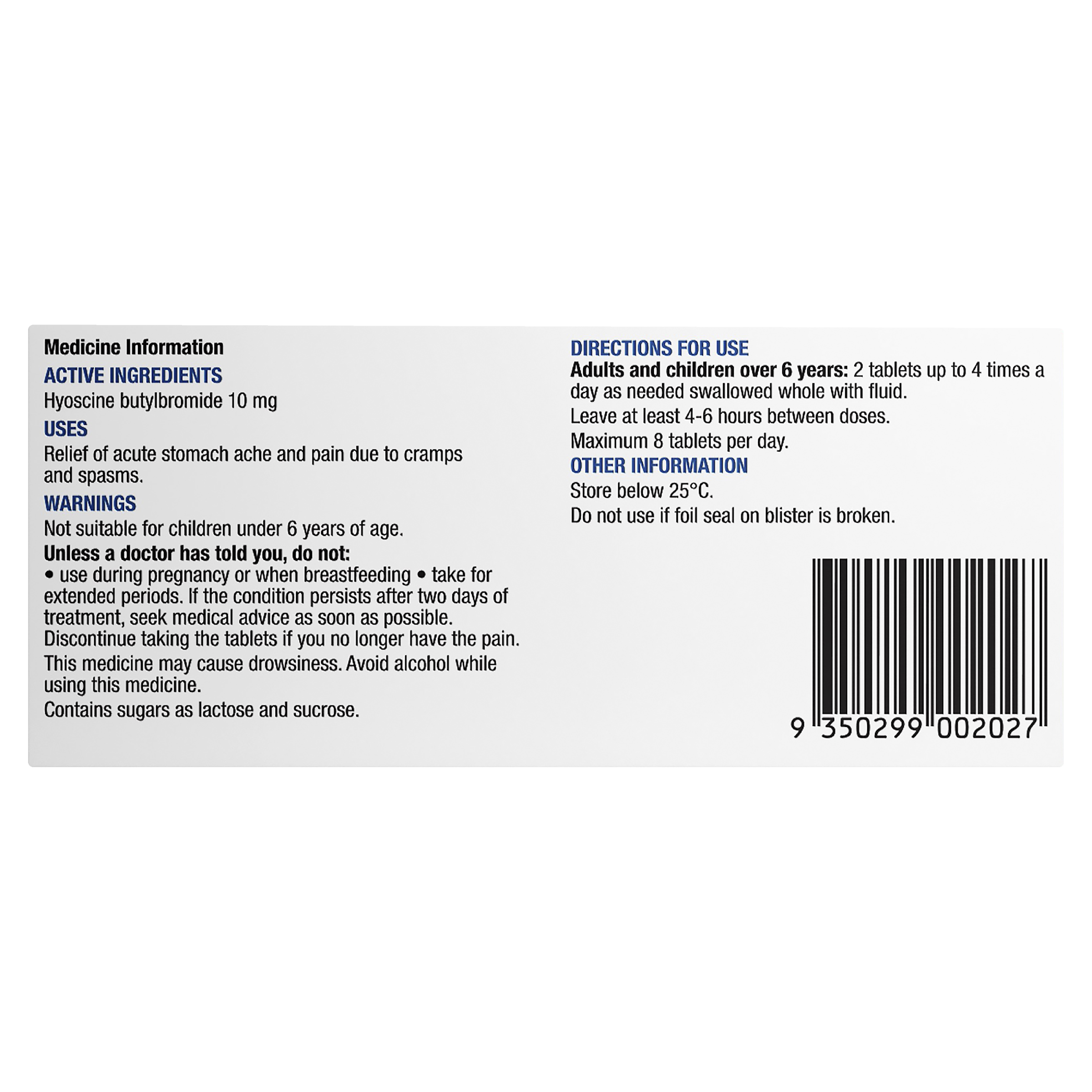 CHEMISTS OWN STOMACH ACHE & PAIN RELIEF 20 TABLETS - Image 3