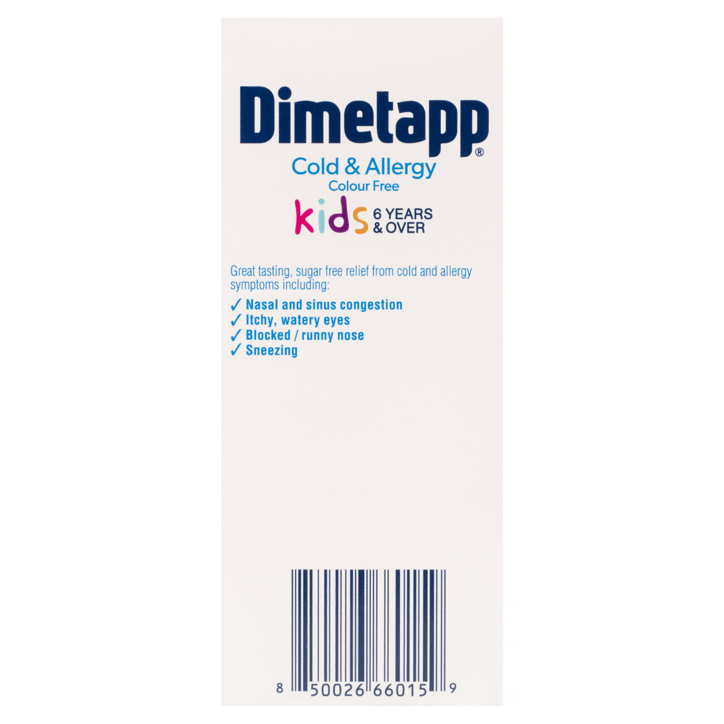DIMETAPP KIDS COLD & ALLERGY COLOUR FREE 6+ YEARS 200ML - Image 3