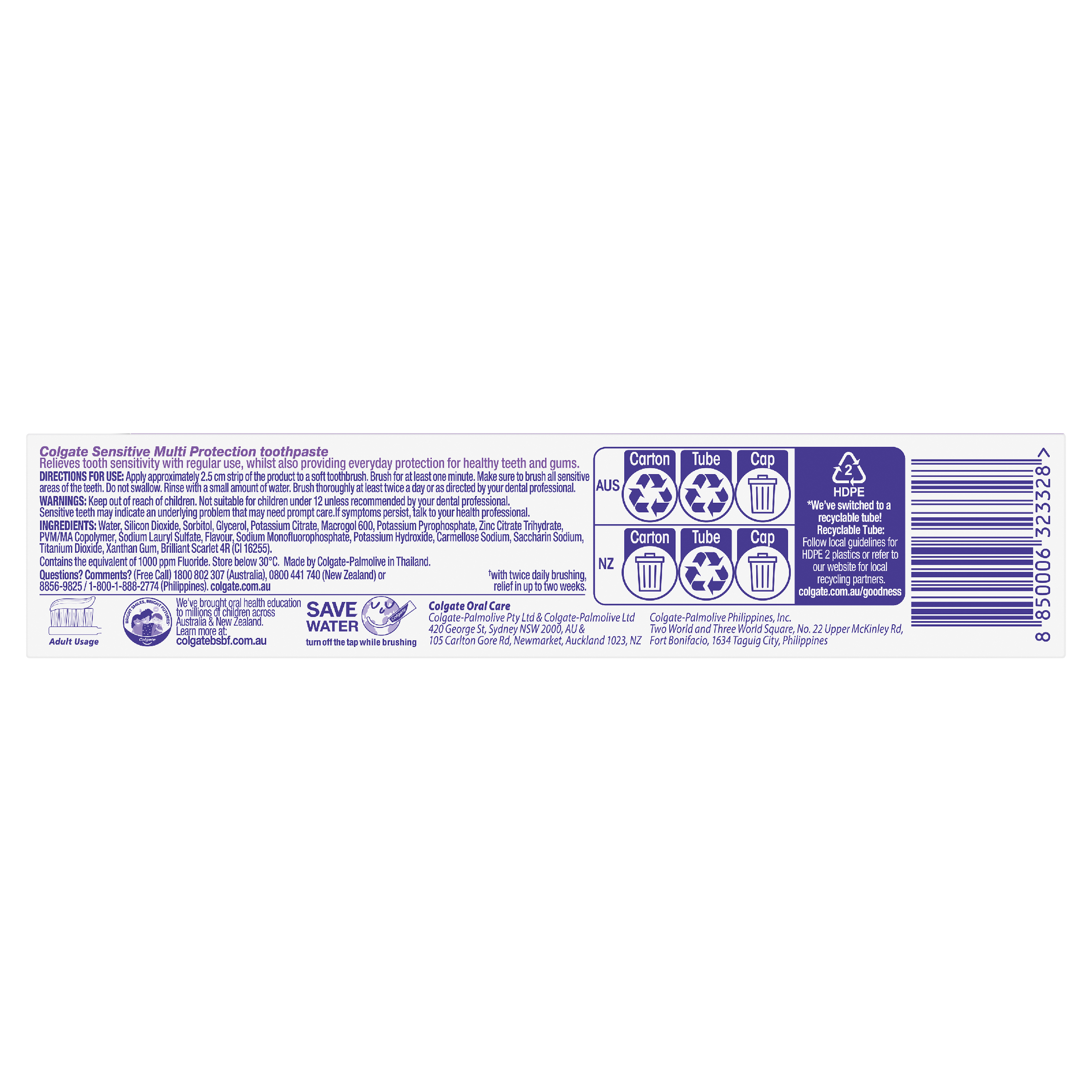 COLGATE TOOTHPASTE SENSITIVE MULTI PROTECTION 110G - Image 11