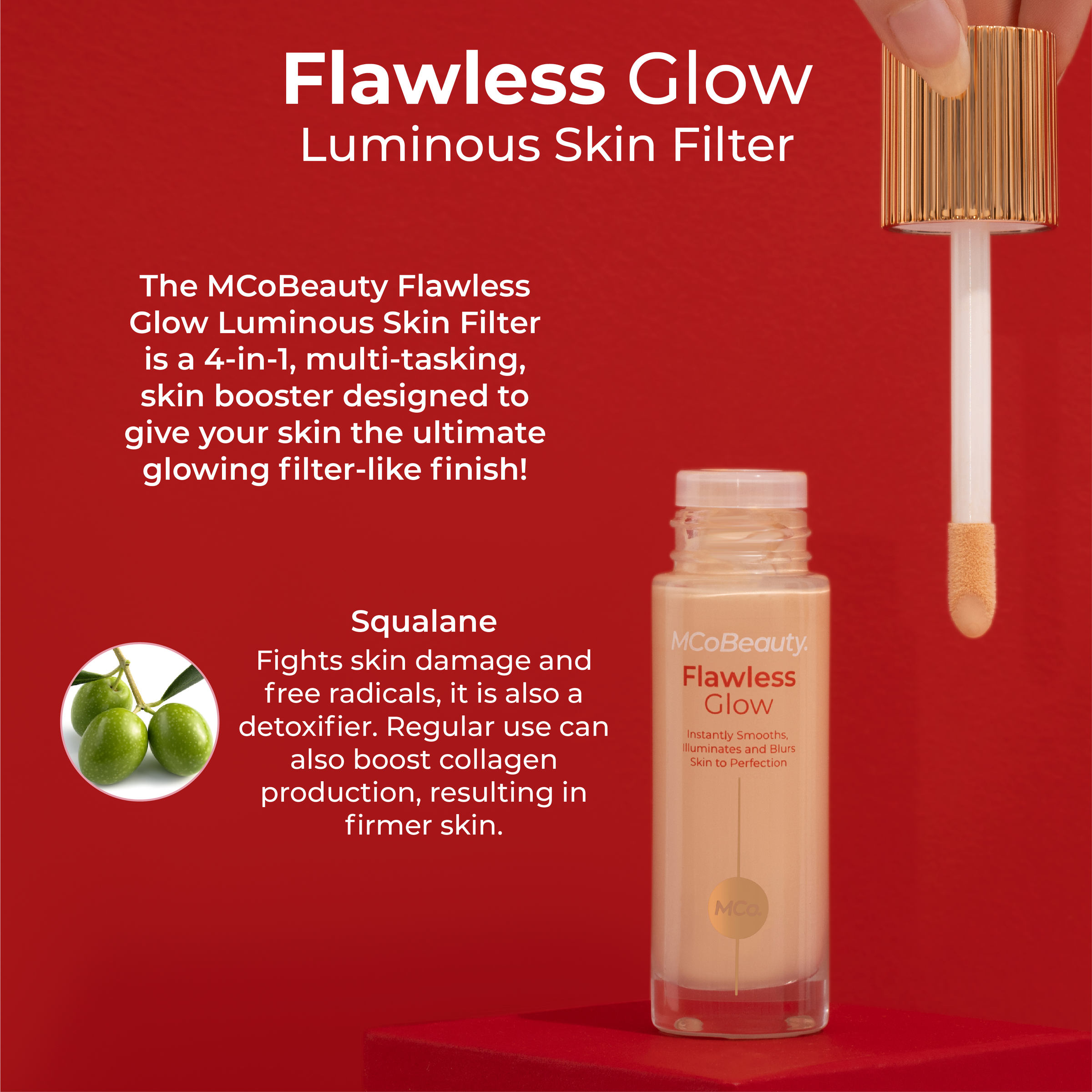 MCO BEAUTY FLAWLESS GLOW LUMINOUS FILTER SHADE 4 30ML - Image 5