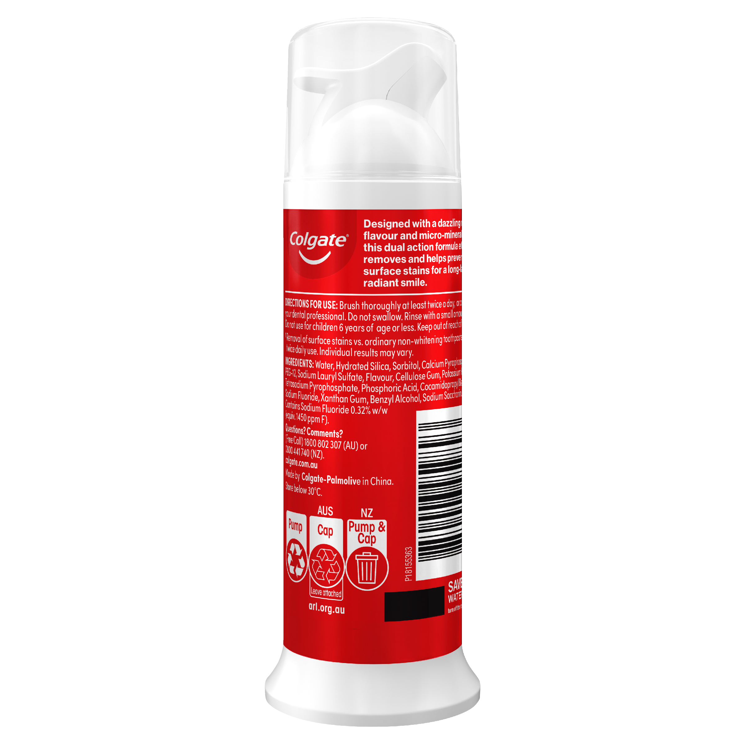 Colgate Toothpaste Optic White Pump 100g - Image 2