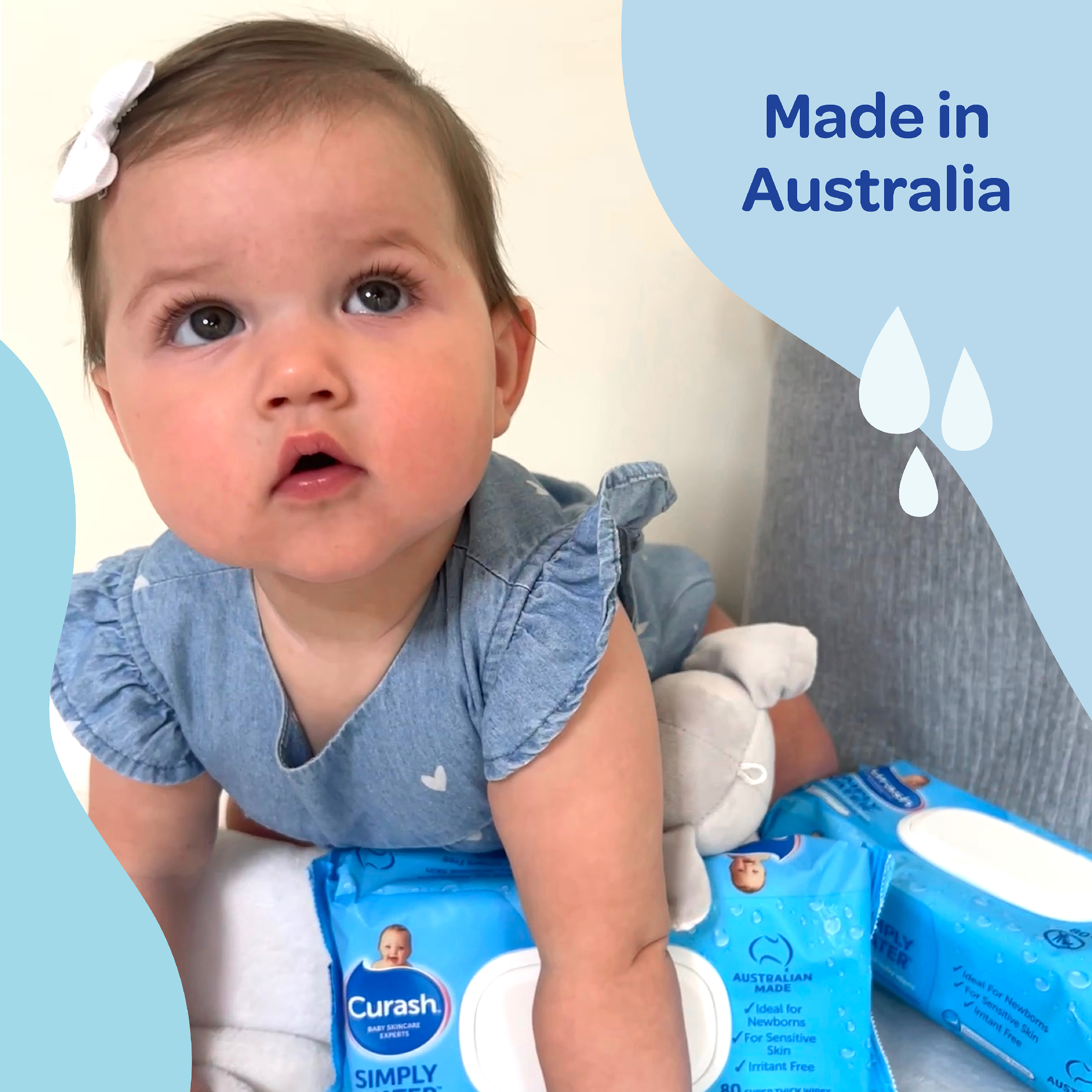 CURASH BABYCARE WIPES SIMPLY WATER 80 PACK - Image 8