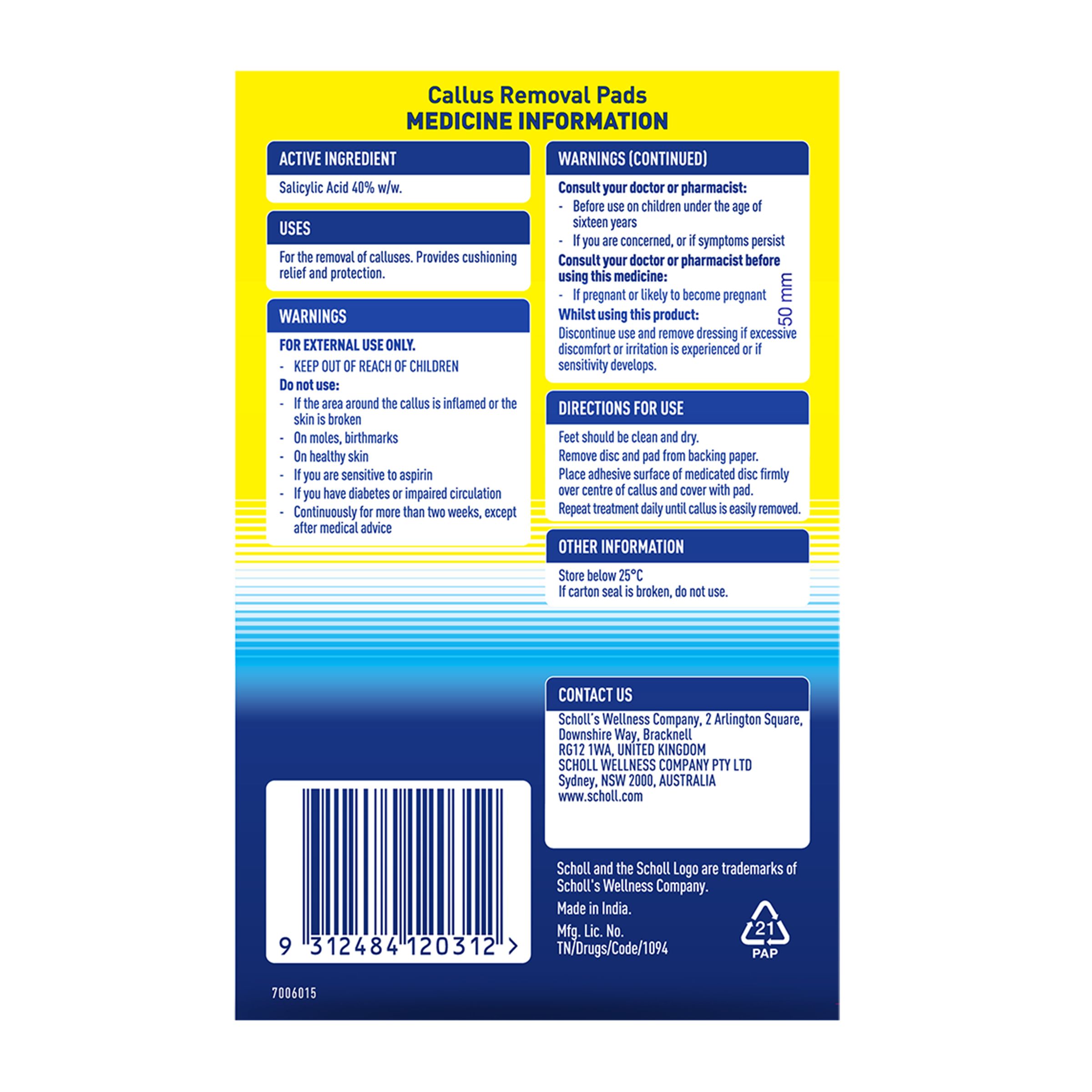 SCHOLL CALLUS REMOVAL PADS 4 PACK - Image 2