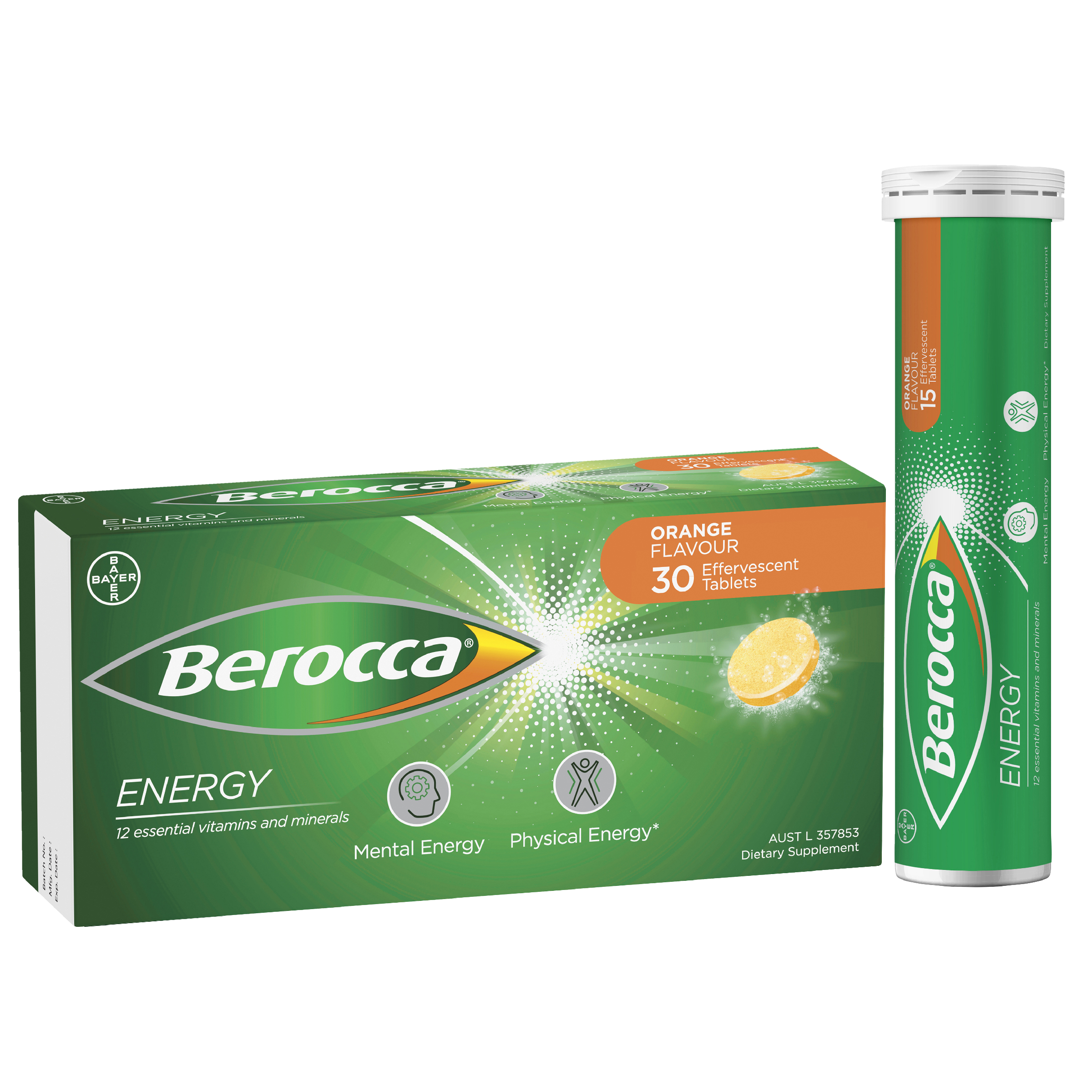 BEROCCA EFFERVESCENT ORANGE 30 TABLETS - Image 9