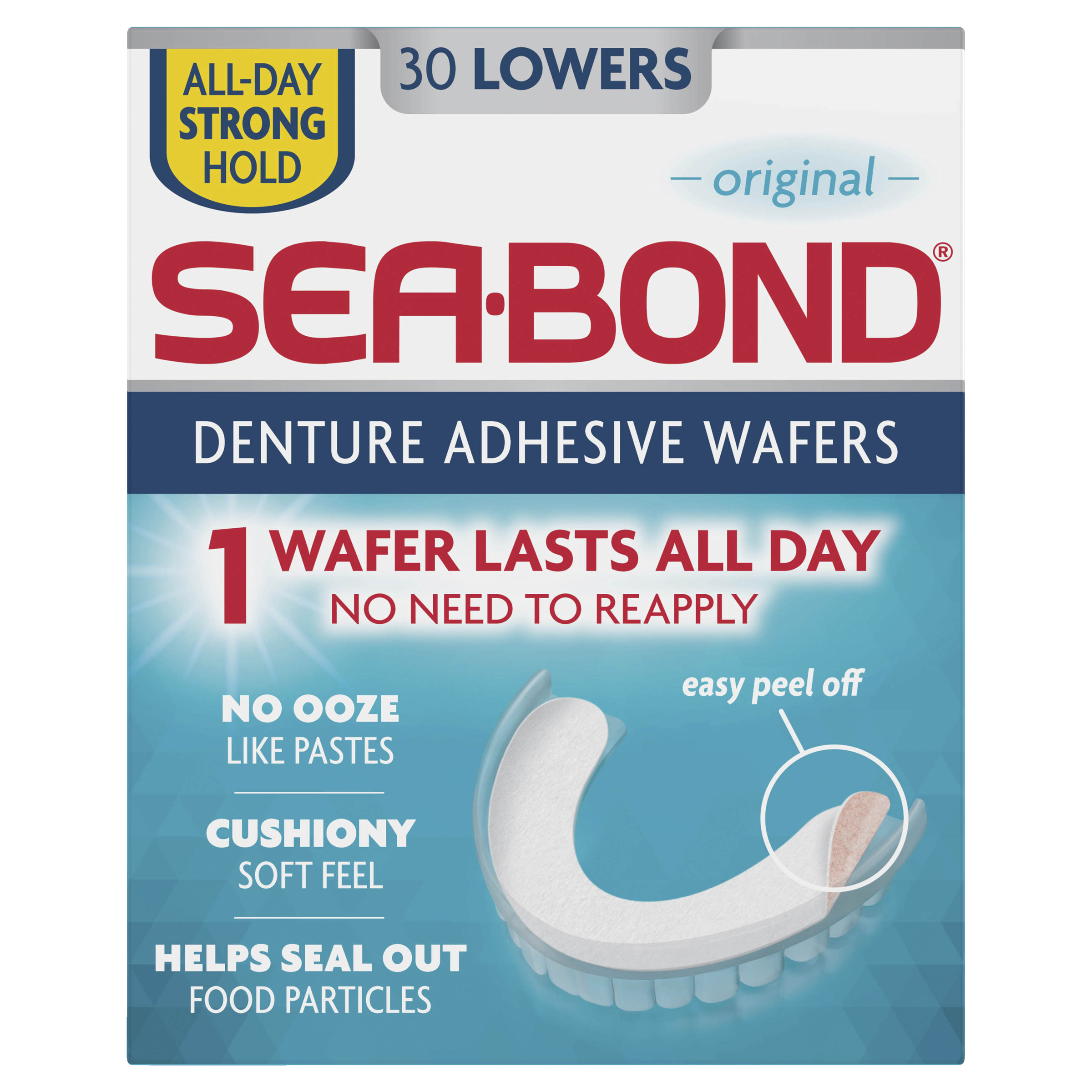 Sea Bond SEA-BOND DENTURE ADHESIVE LOWER STRIPS 30 - Image 2